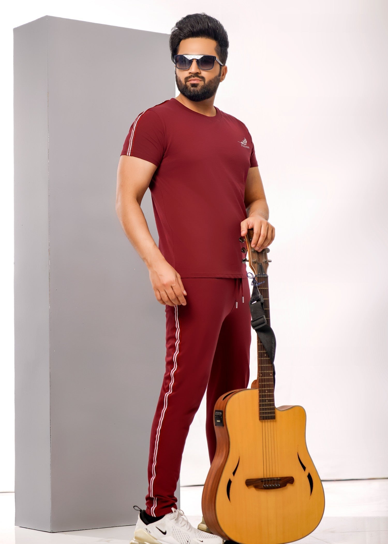 terry Tracksuit in Cherry red