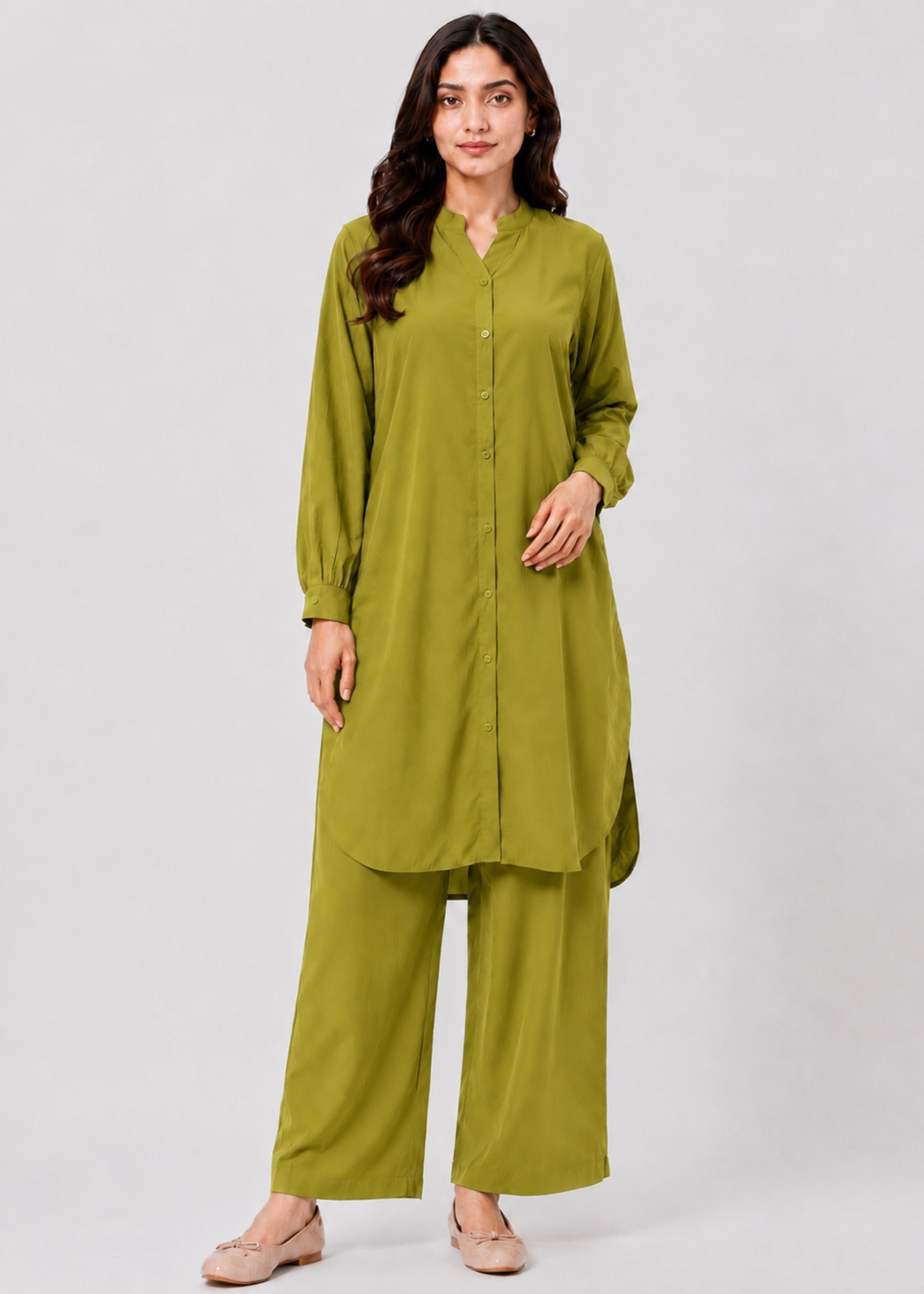 linen Co Ord Sets in Apple green