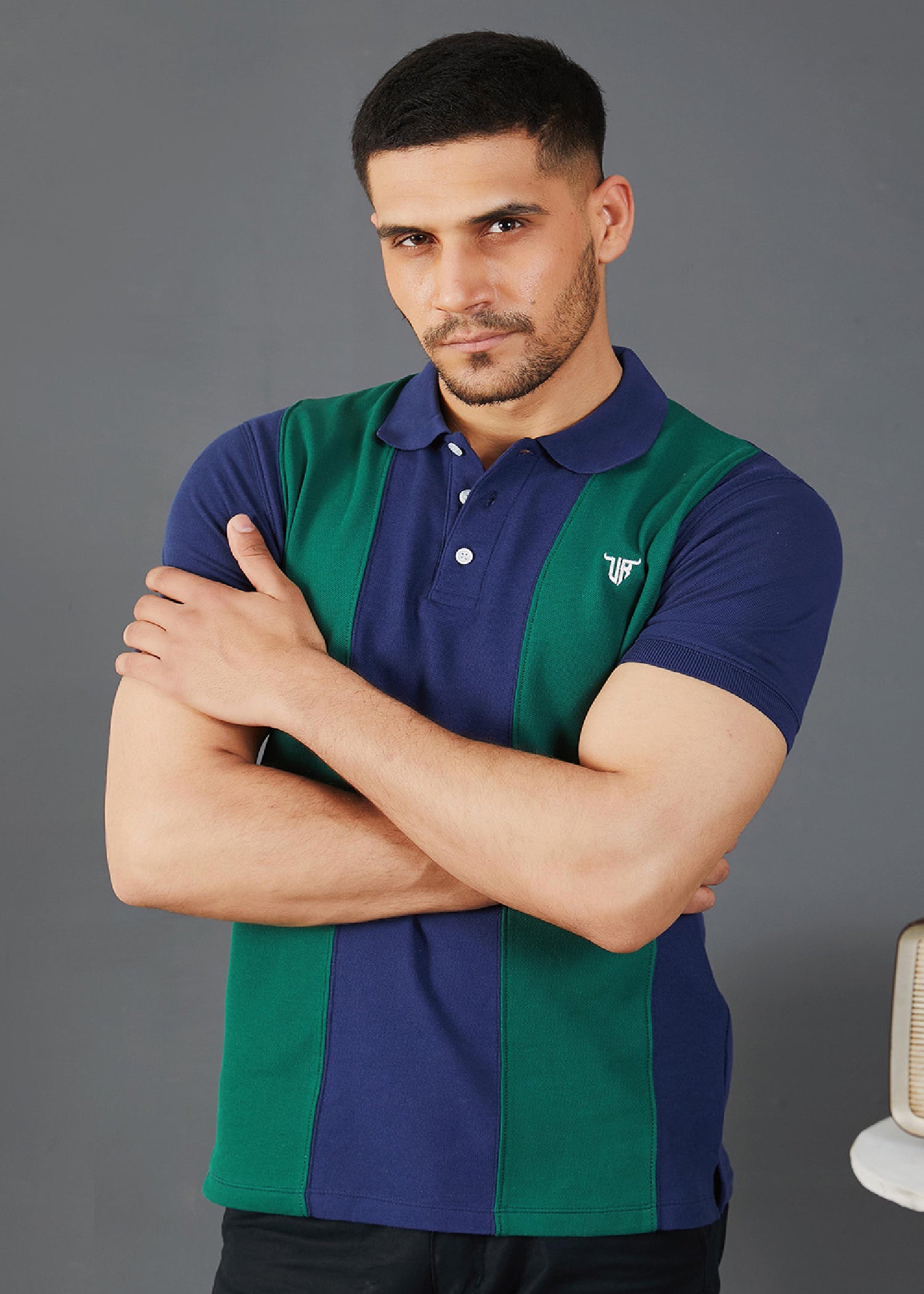 porque/pique Polo Shirt in Navy blue
