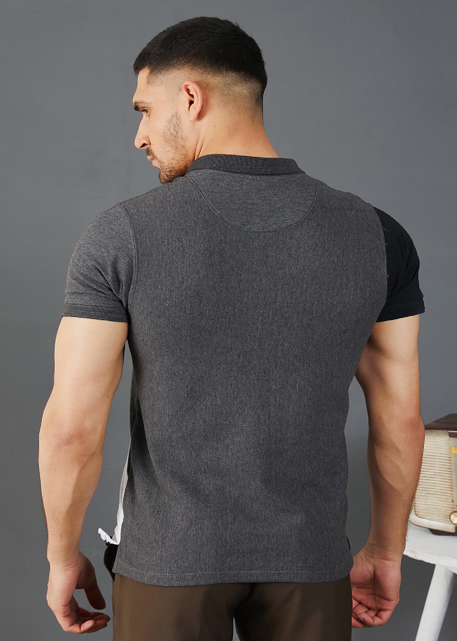 porque/pique Polo Shirt in Dark grey