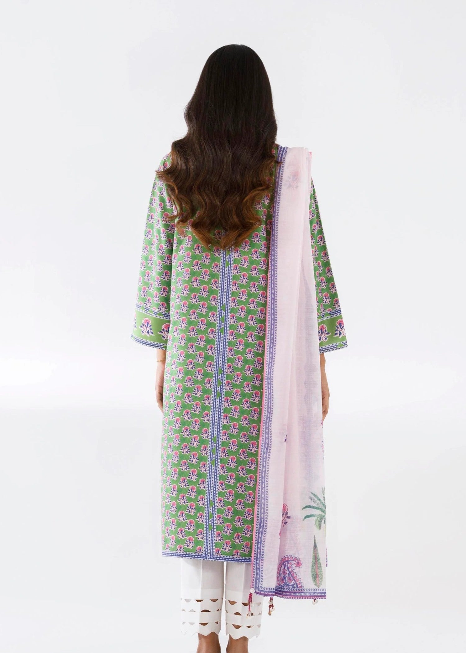 viscose Kurta Set in Sage green