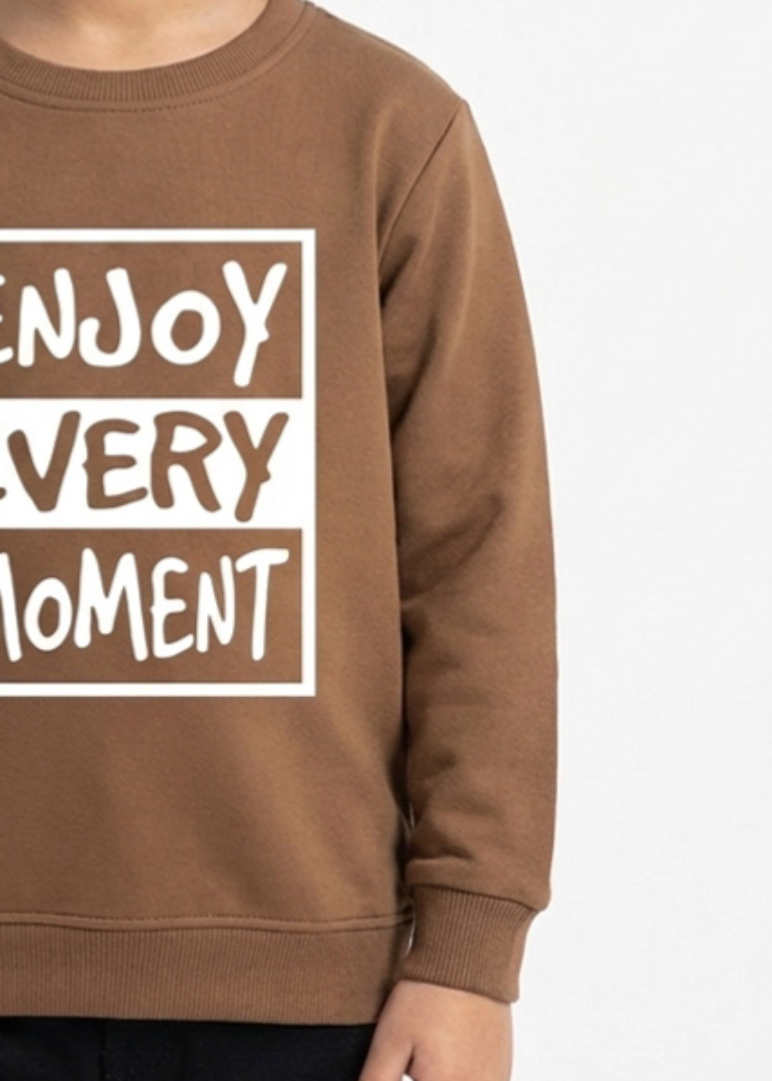 fleece Sweatshirt in Hazelwood brown