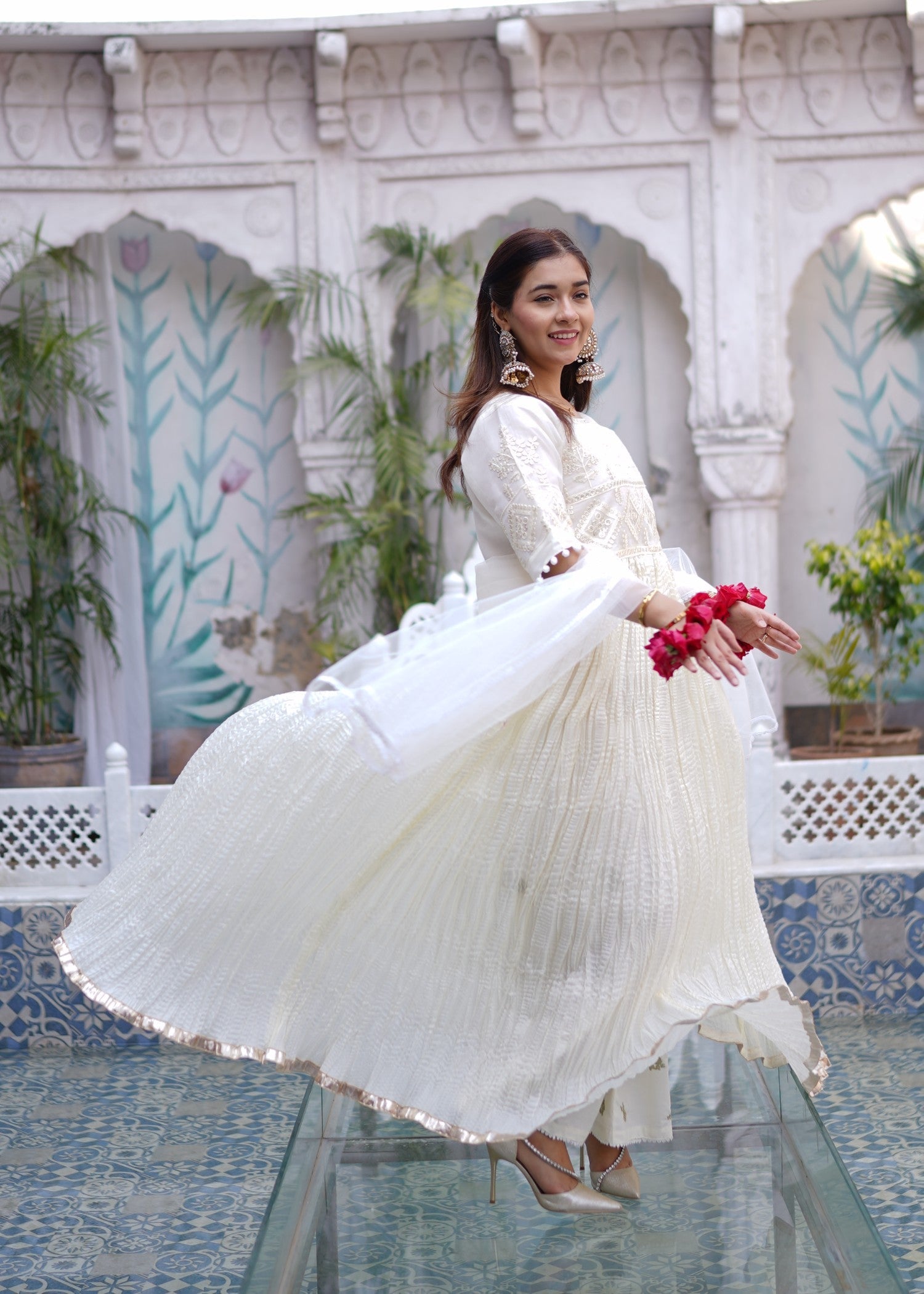 organza Maxi in Antique white