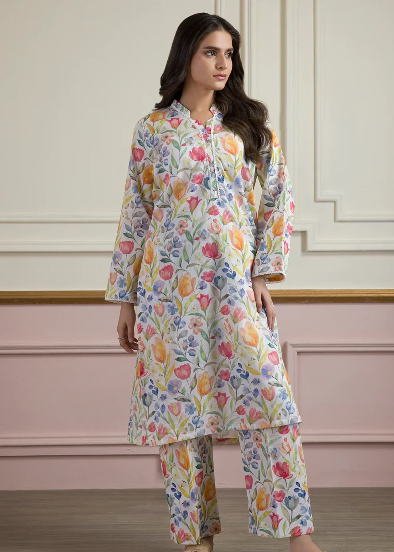 slub cambric Co Ord Sets in Multi