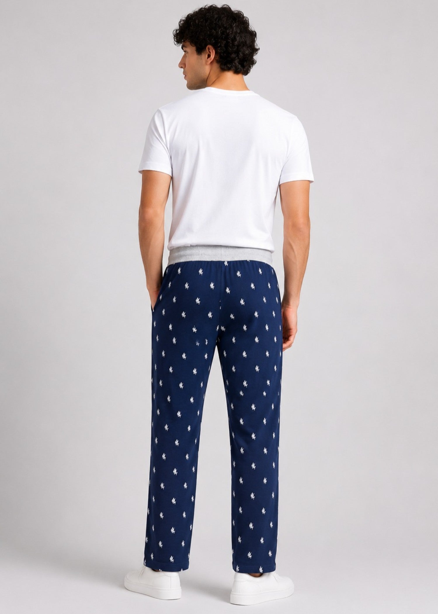 cotton jersey Trousers in Midnight