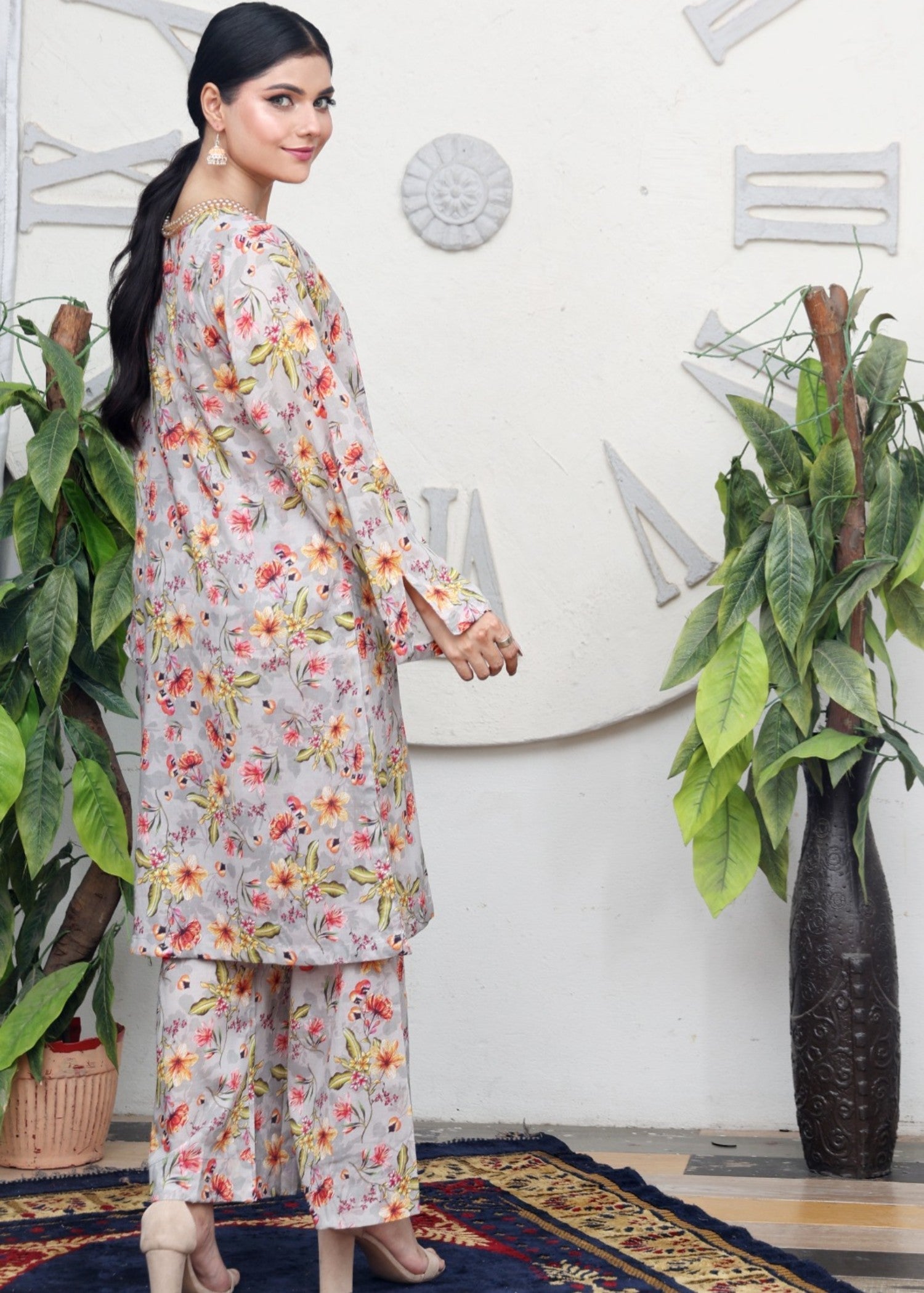 lawn Co Ord Sets in Silver