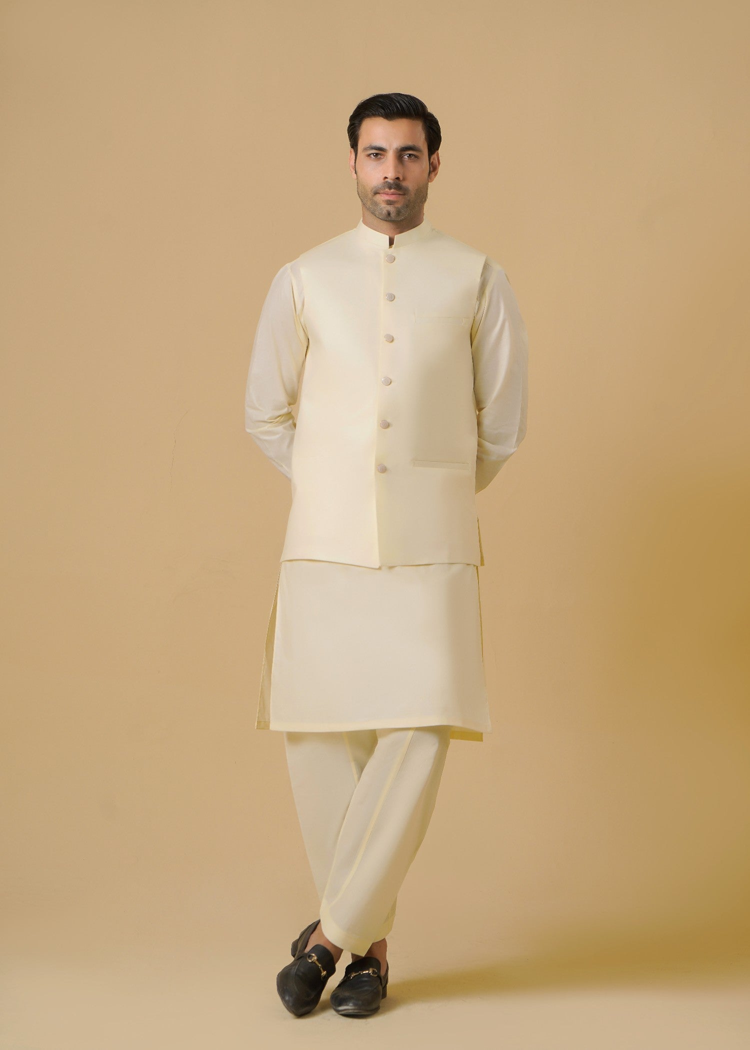cotton Waistcoat in Cream