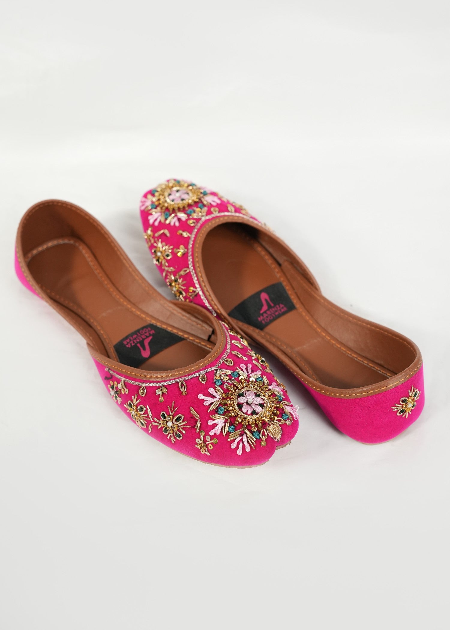Khussa in Deep pink by - High Quality Women Khussa KPW6367
