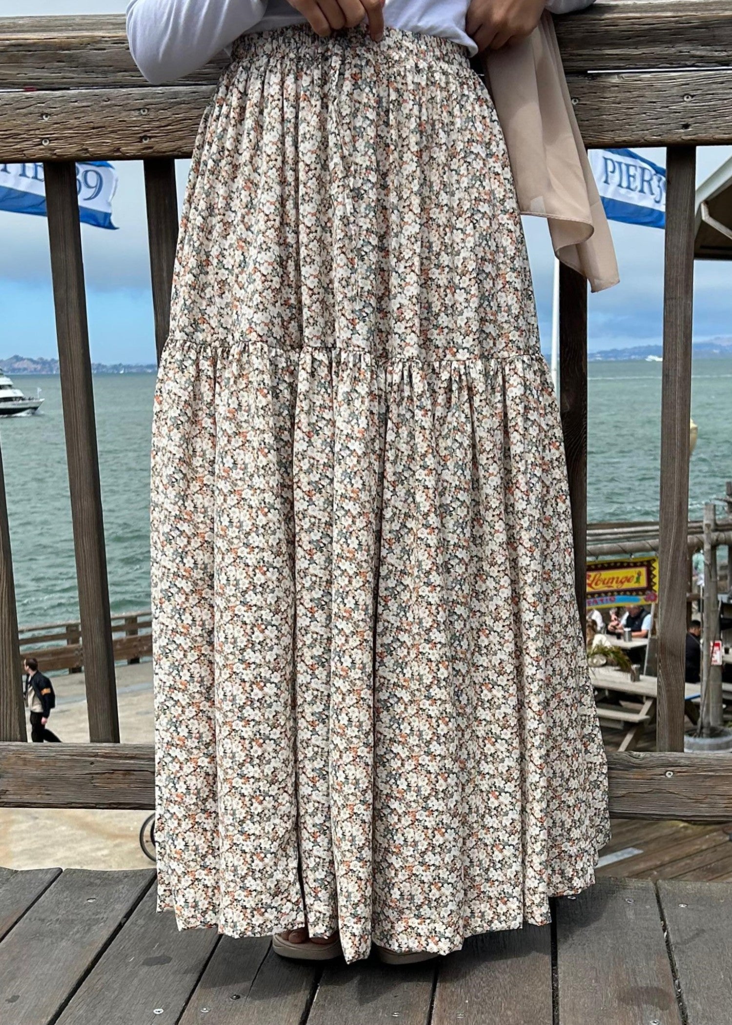 georgette Skirt in Beige