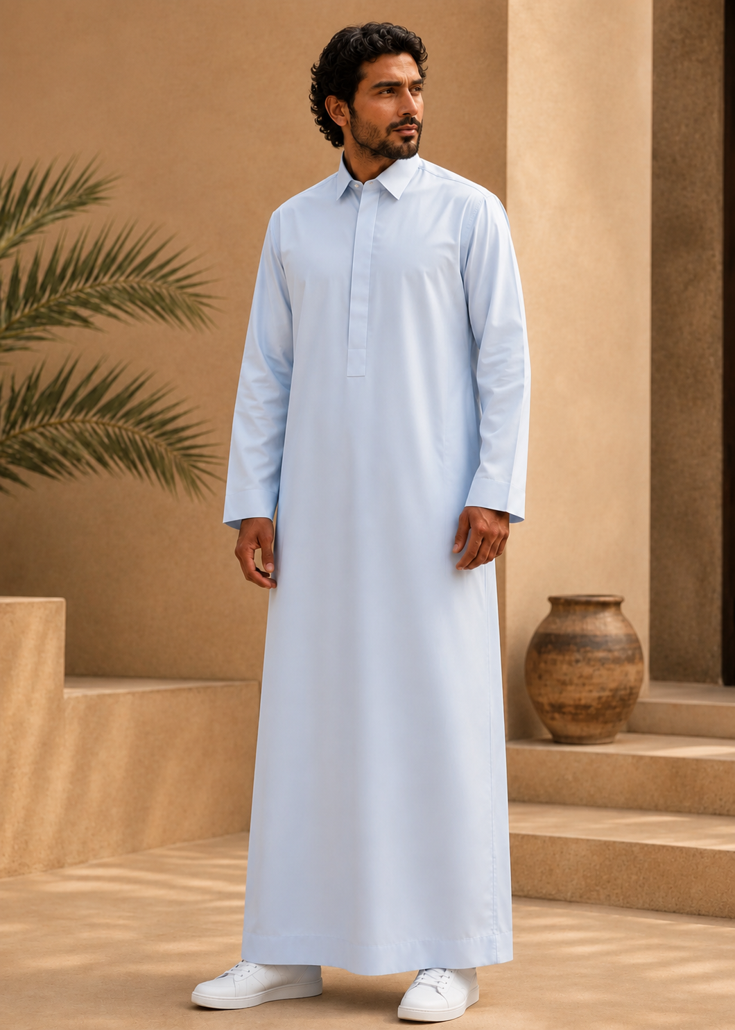 wash & wear Kurta in Sky blue