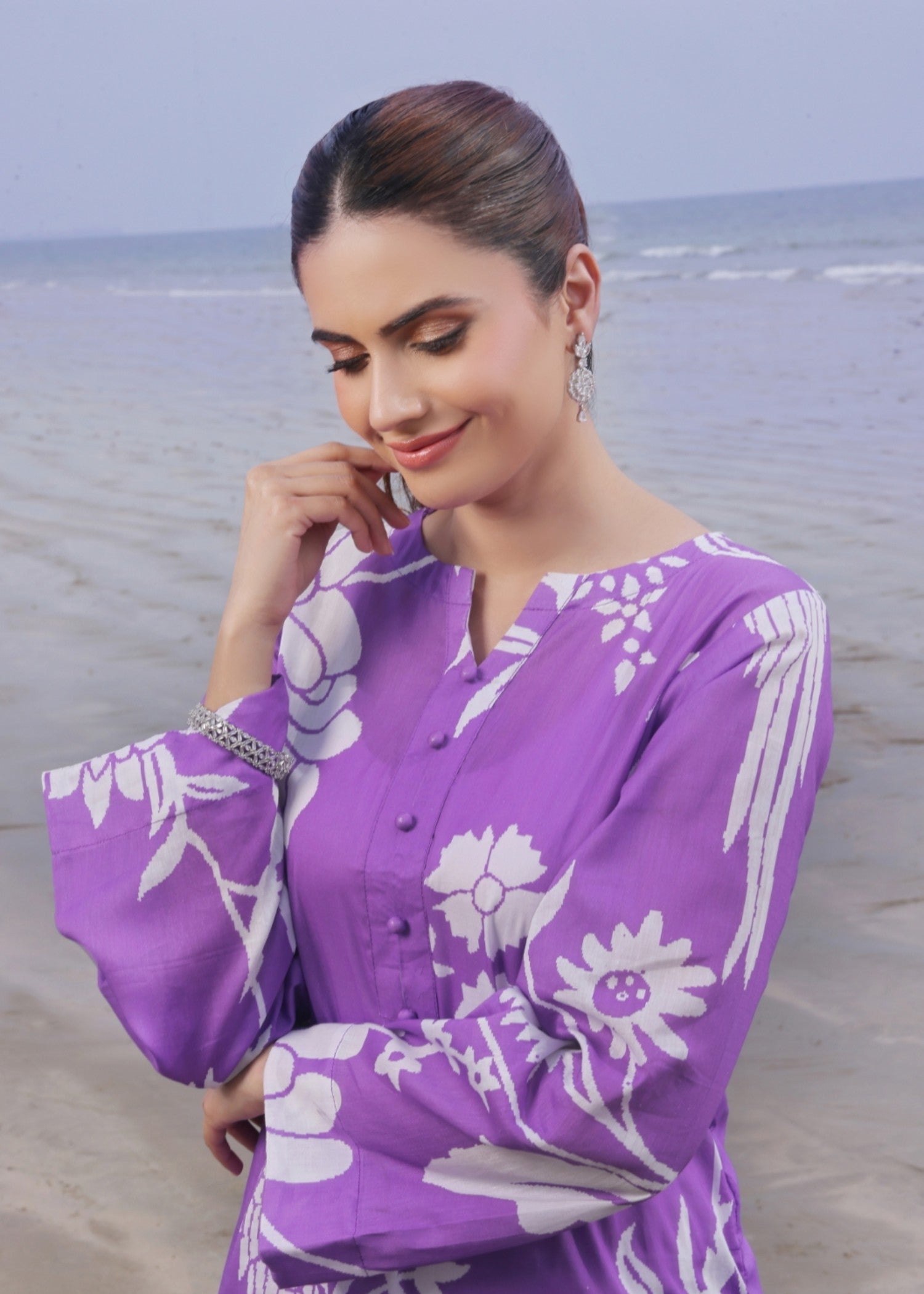 lawn Co Ord Sets in Purple