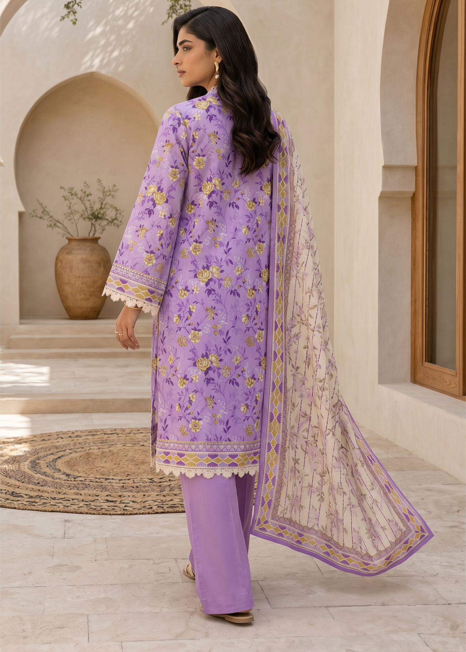 lawn Unstitched in Heathered lilac