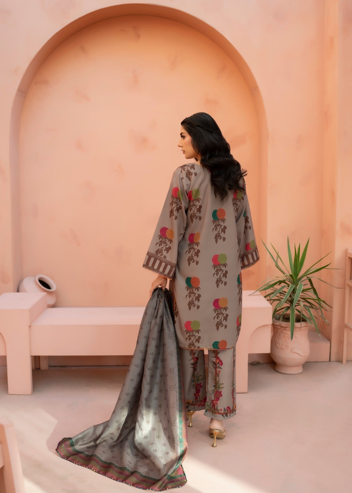 poly lawn Co Ord Sets in Brown