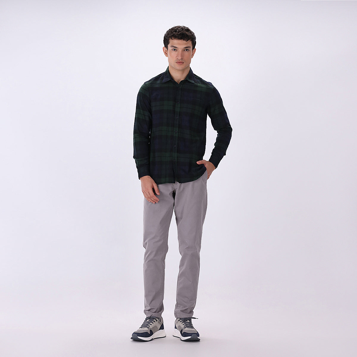 cotton dobby Formal Shirt in Apple green