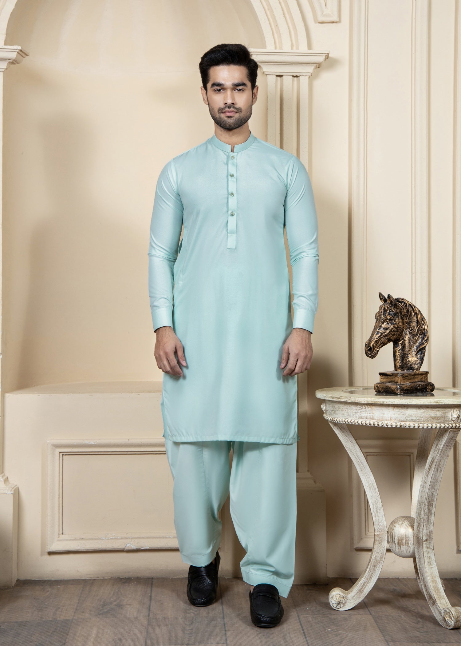 wash & wear Waistcoat in Pastel green