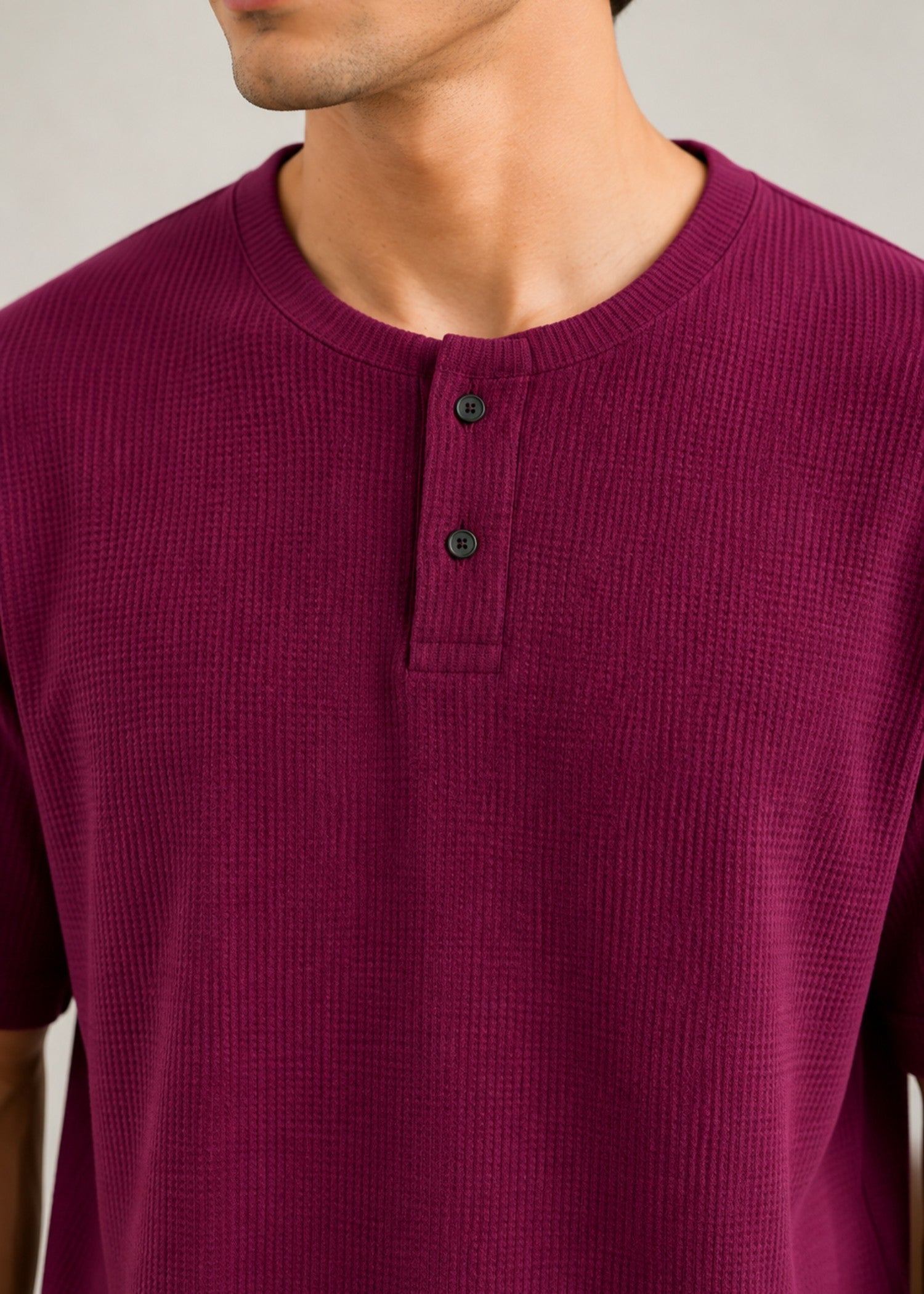 cotton T Shirt in Burgundy