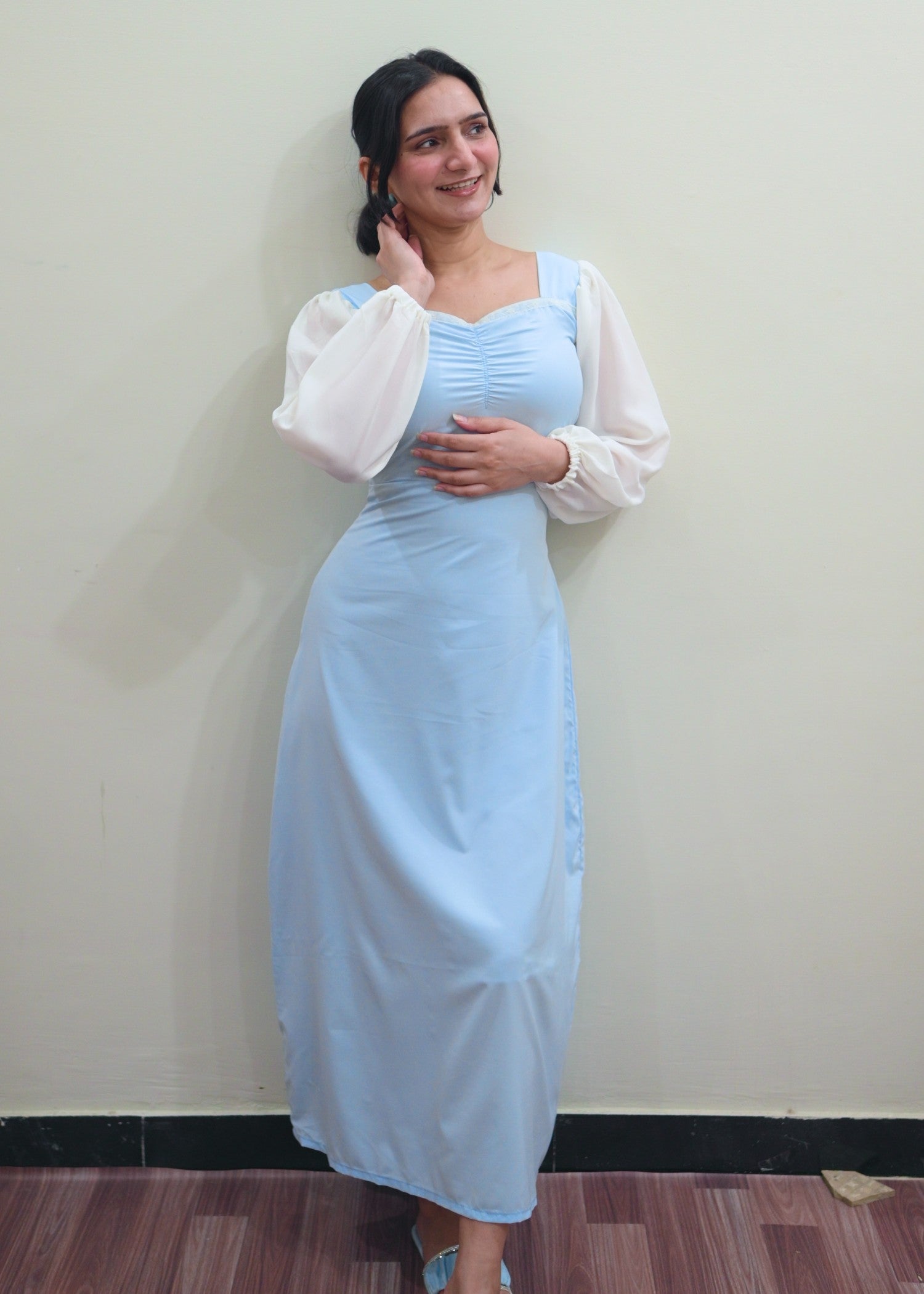 grip Dress in Baby blue