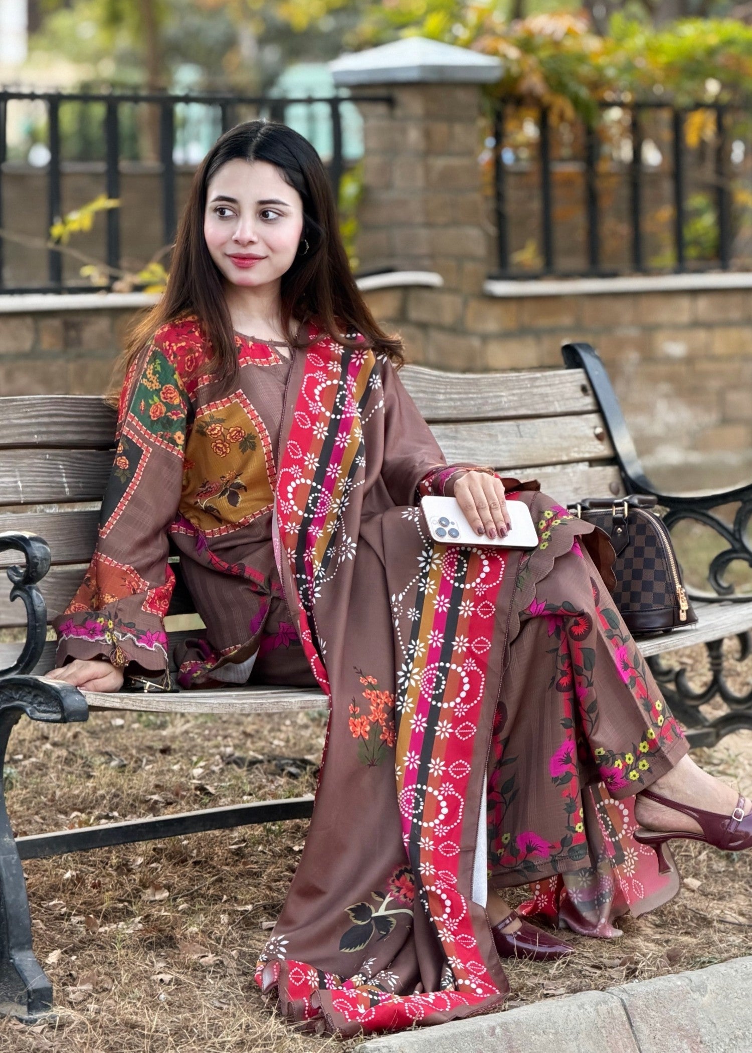 jacquard viscose Kurta Set in Multi