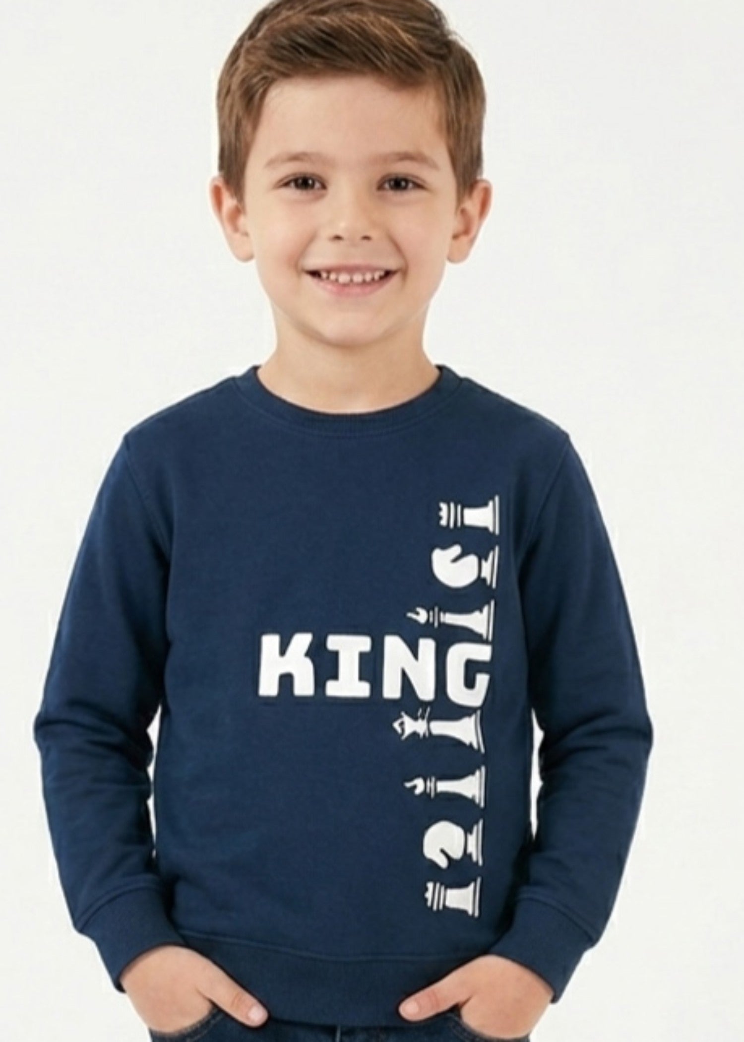 fleece Sweatshirt in Dark blue