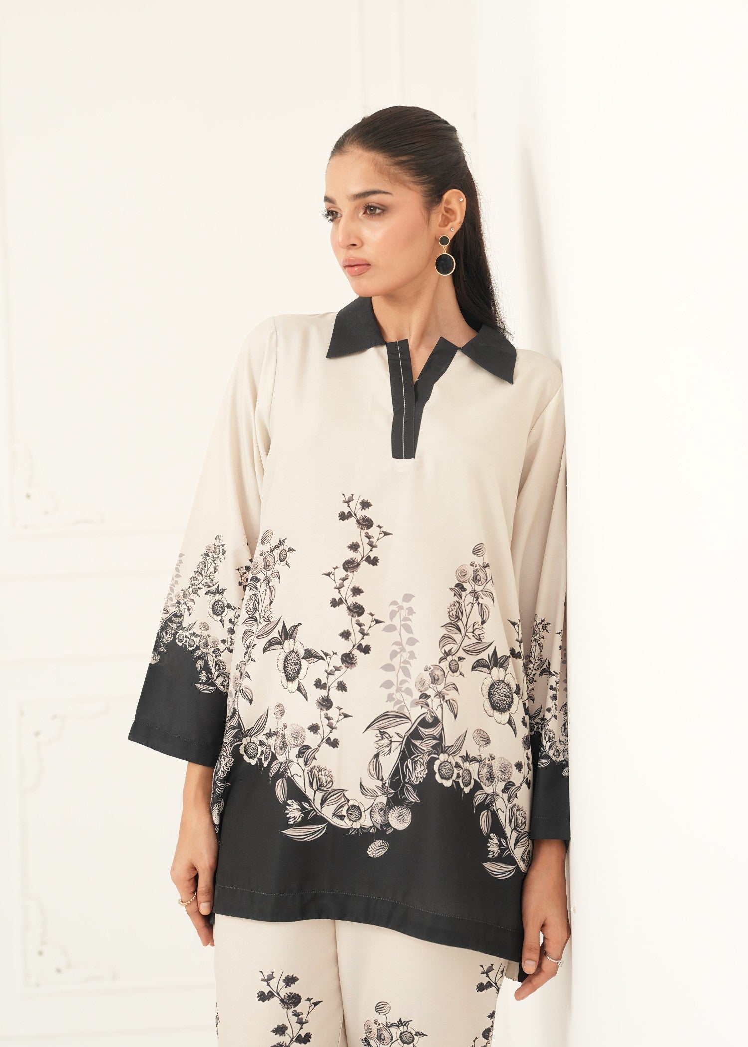 arabic lawn Co Ord Sets in Ivory