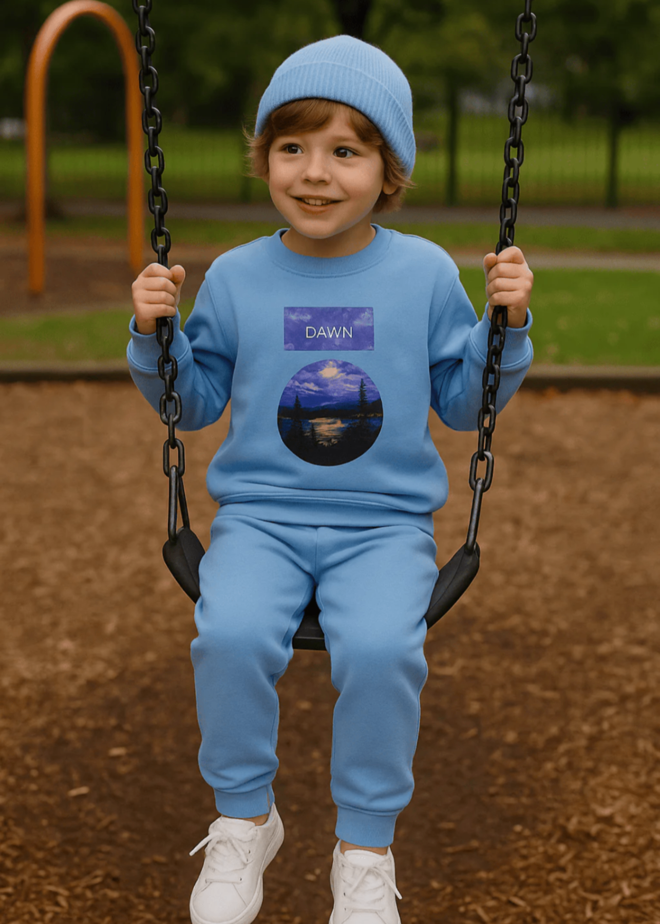 fleece Tracksuit in Baby blue