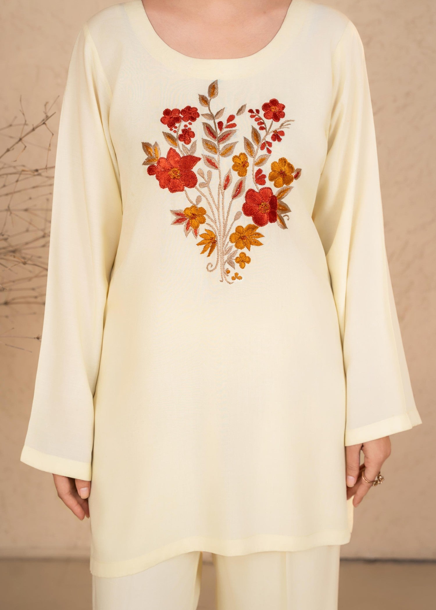 viscose linen Co Ord Sets in Cream