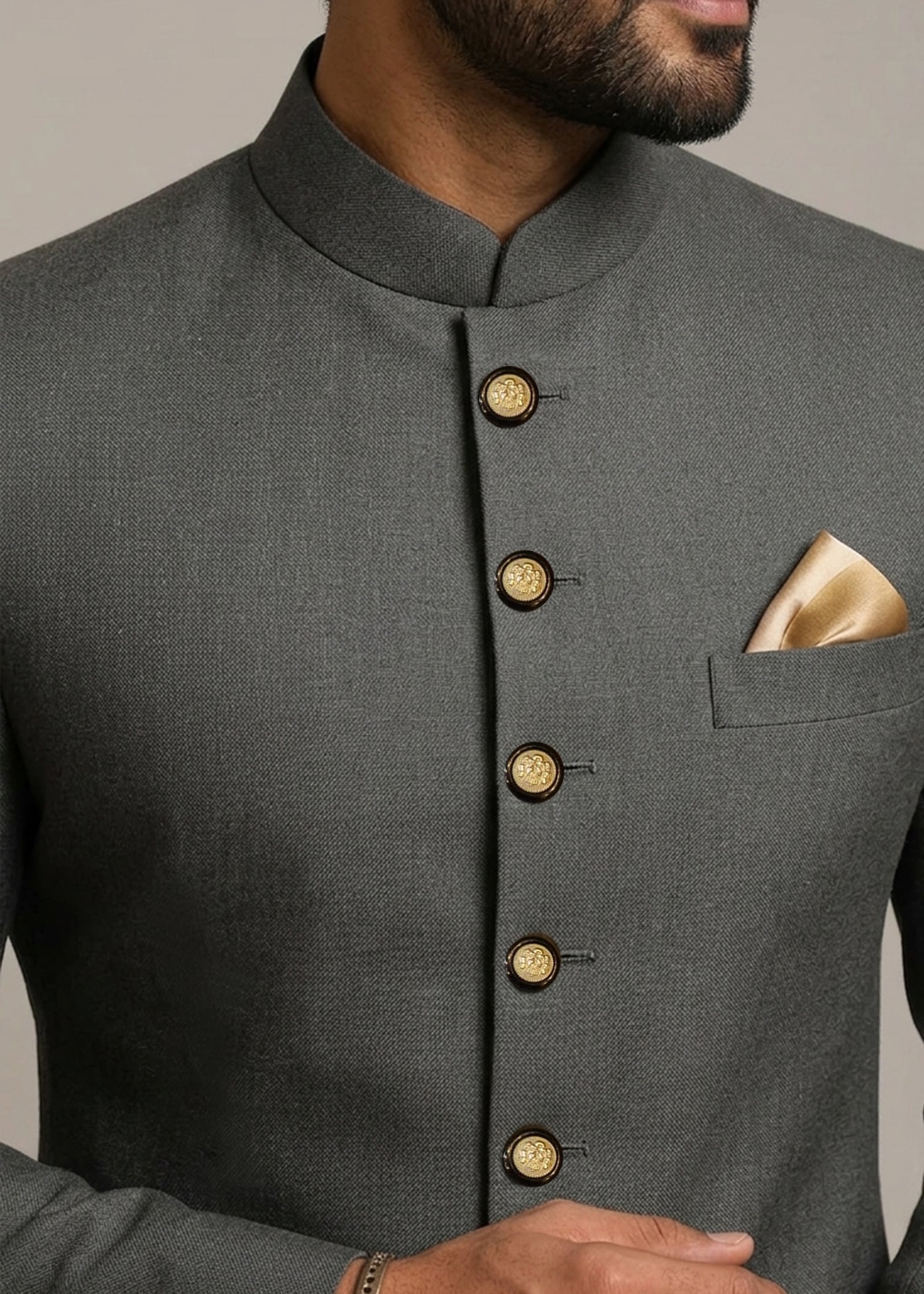 suiting Sherwani in Dark grey