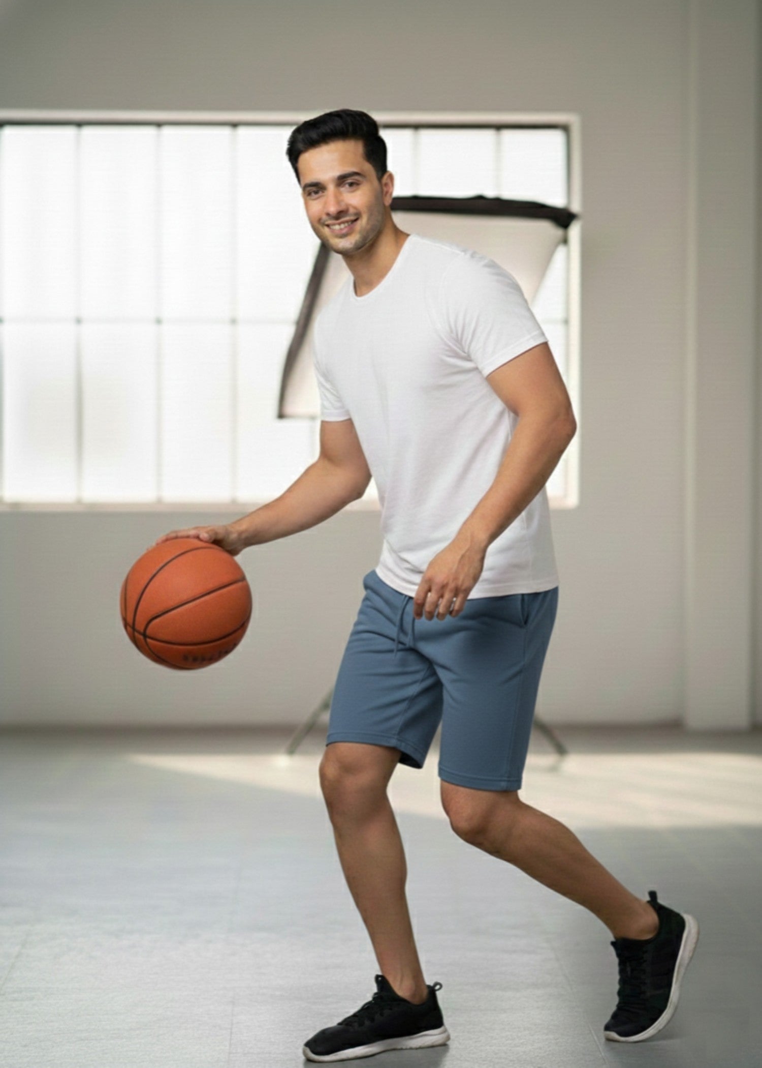 terry Shorts in Steel blue