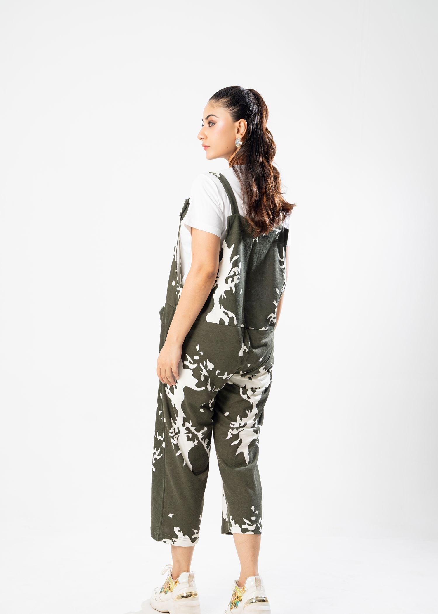 terry Jumpsuit in Green