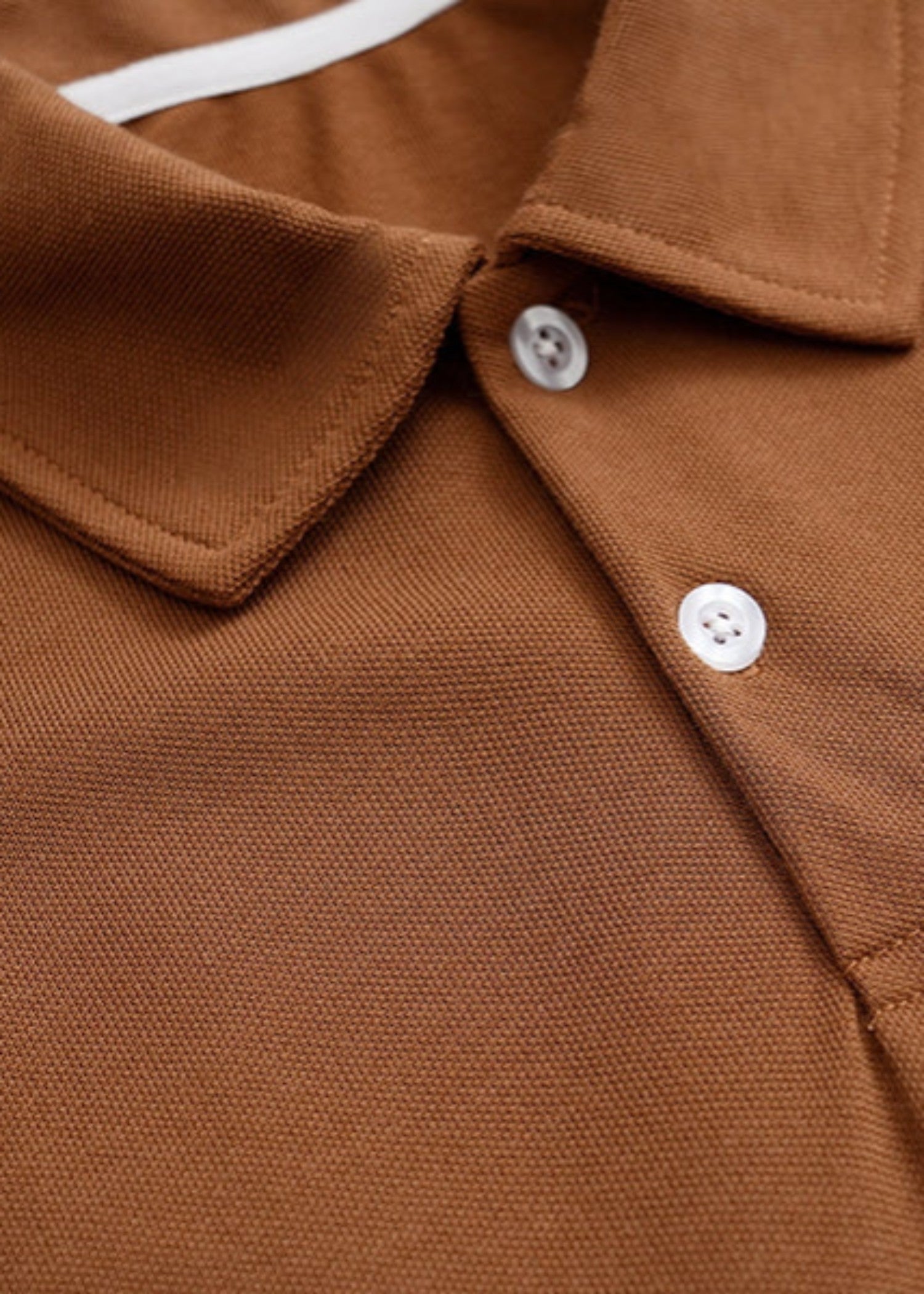 porque/pique Polo Shirt in Earth brown