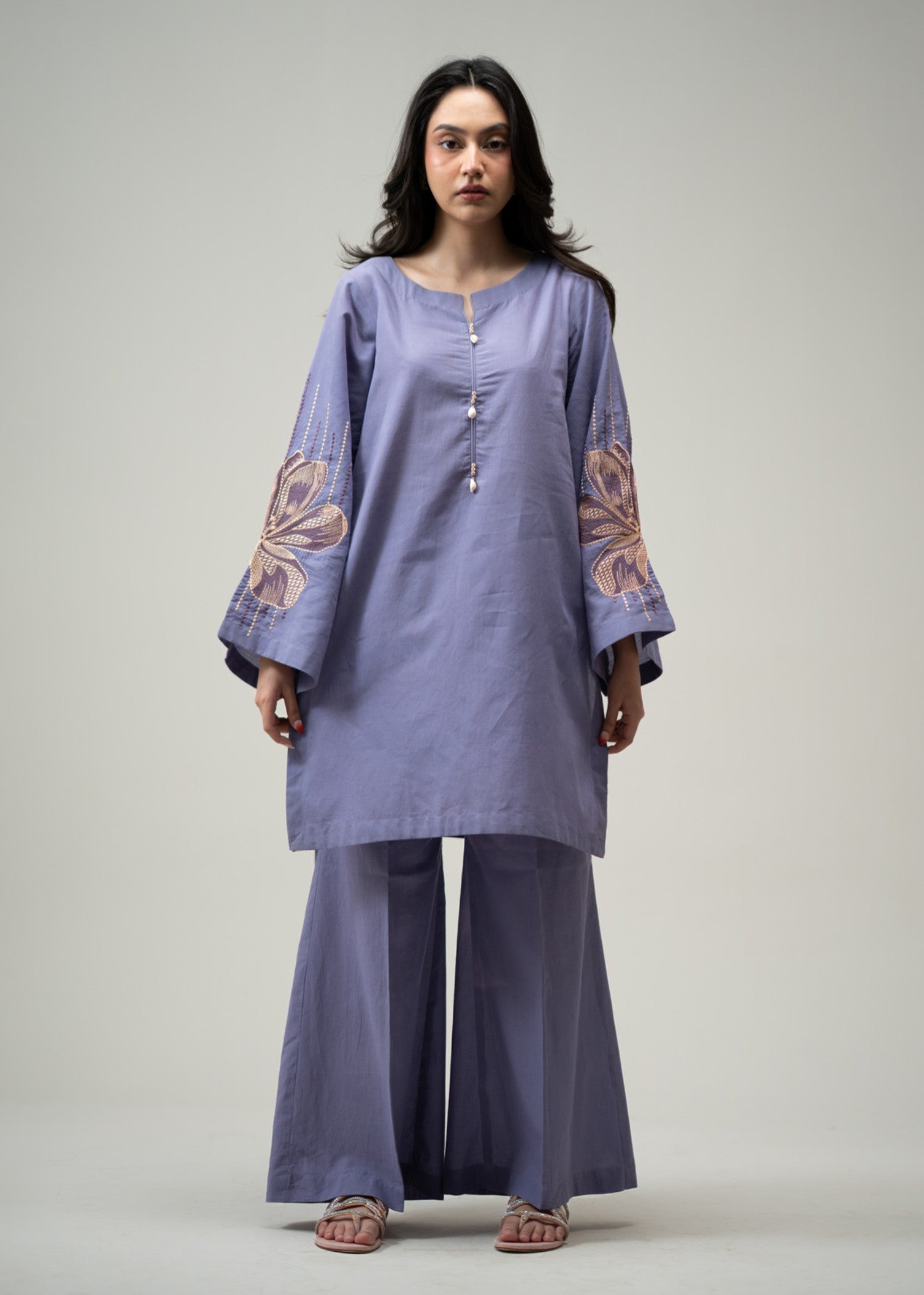 pure cotton Co Ord Sets in Heathered lilac