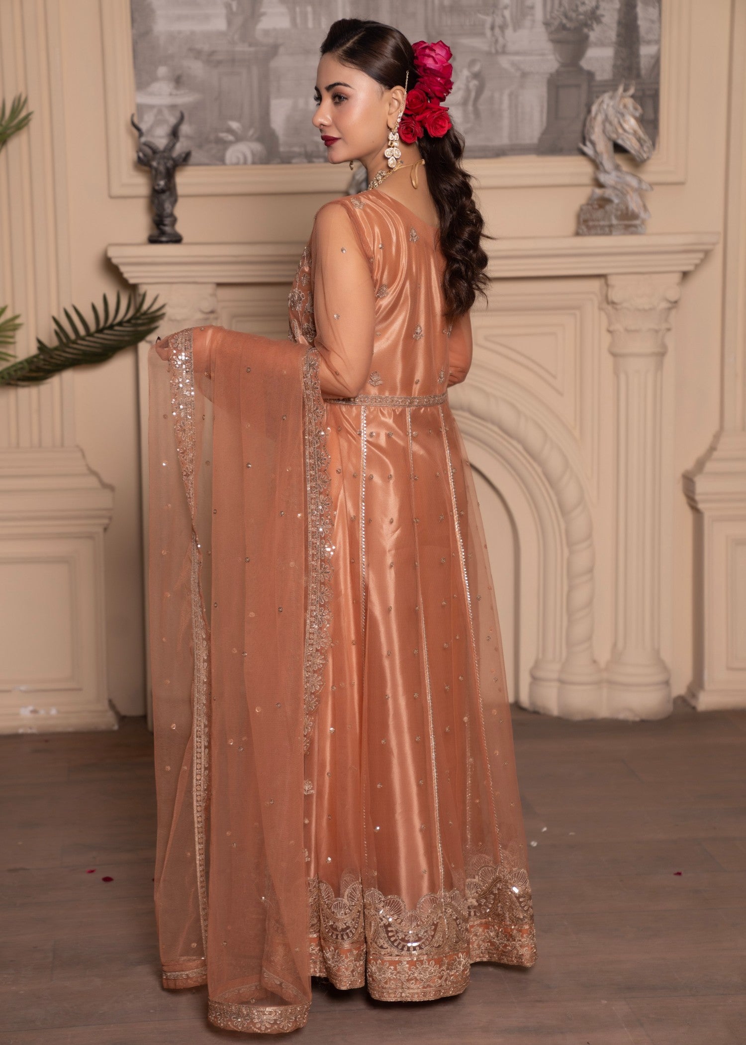 net Pishwas in Copper orange