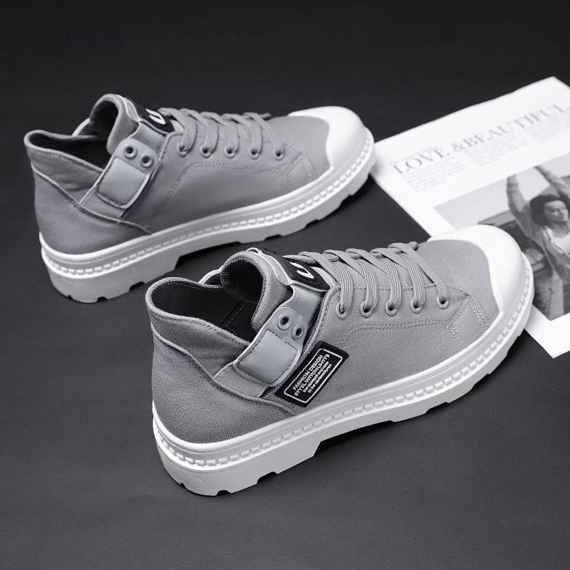 New Breathable Men'S High-Top Canvas Shoes