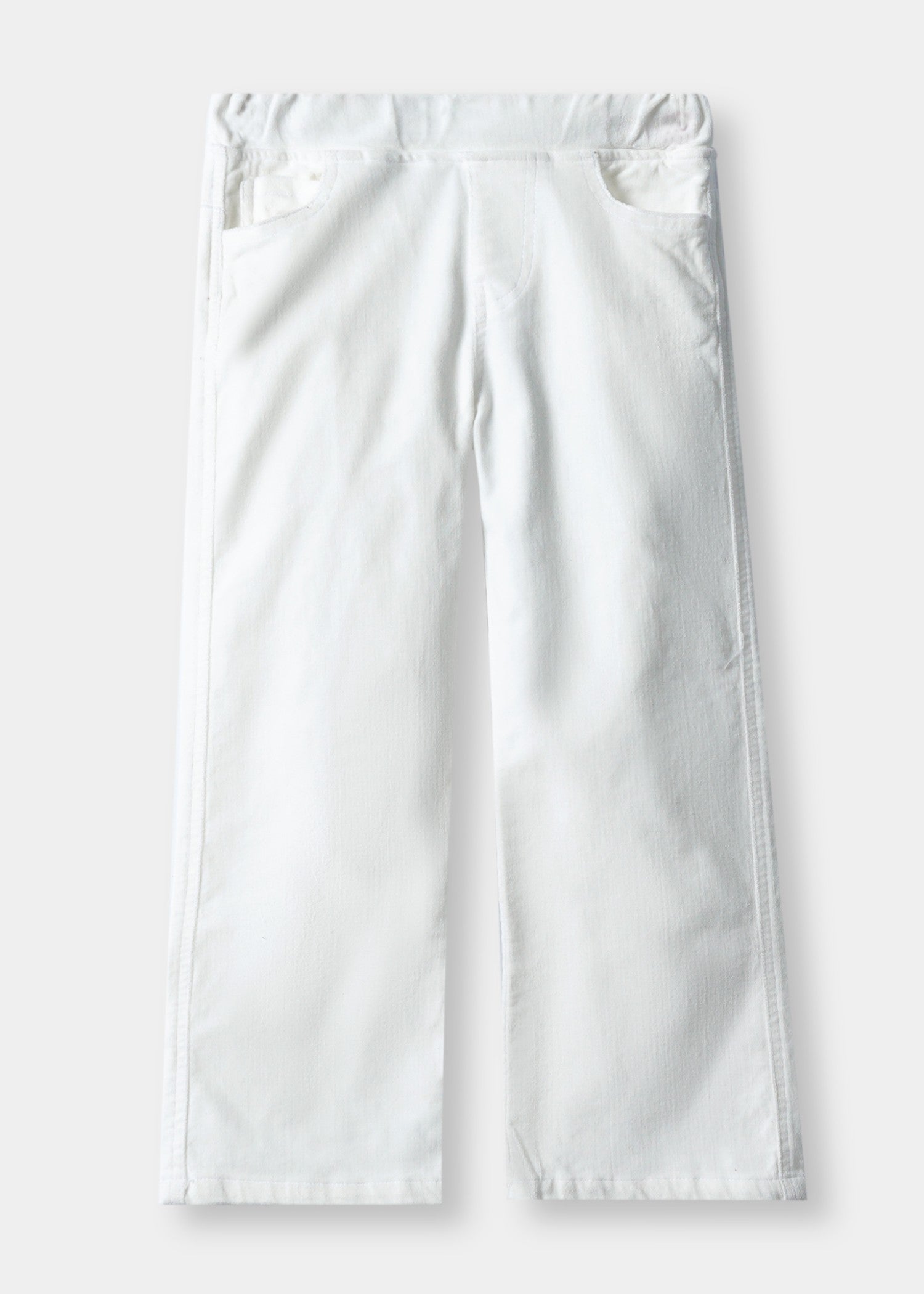 velvet Trousers in White