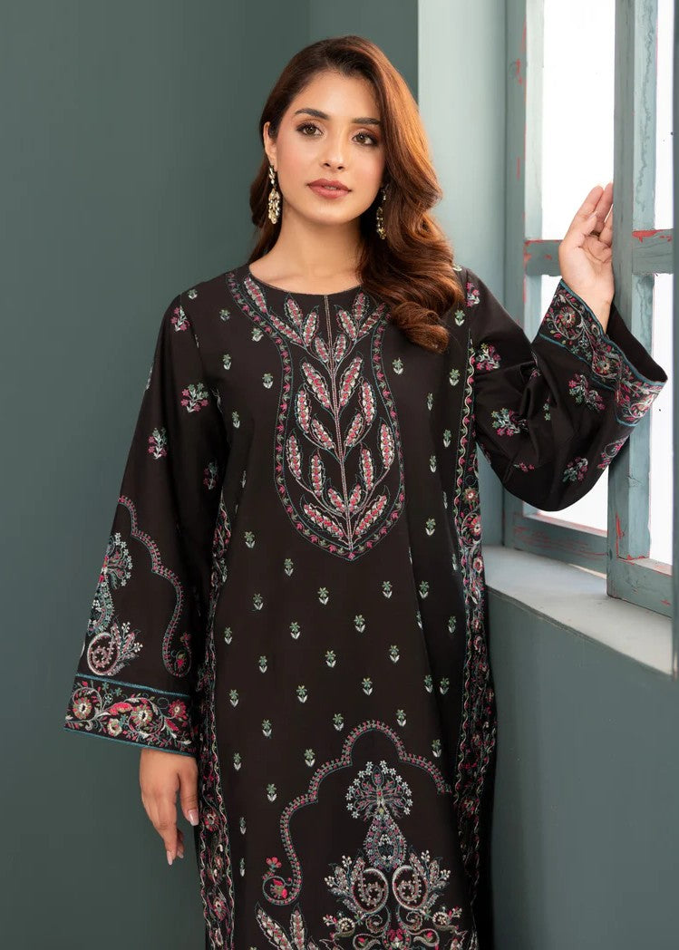 poplin Kurta Set in Black