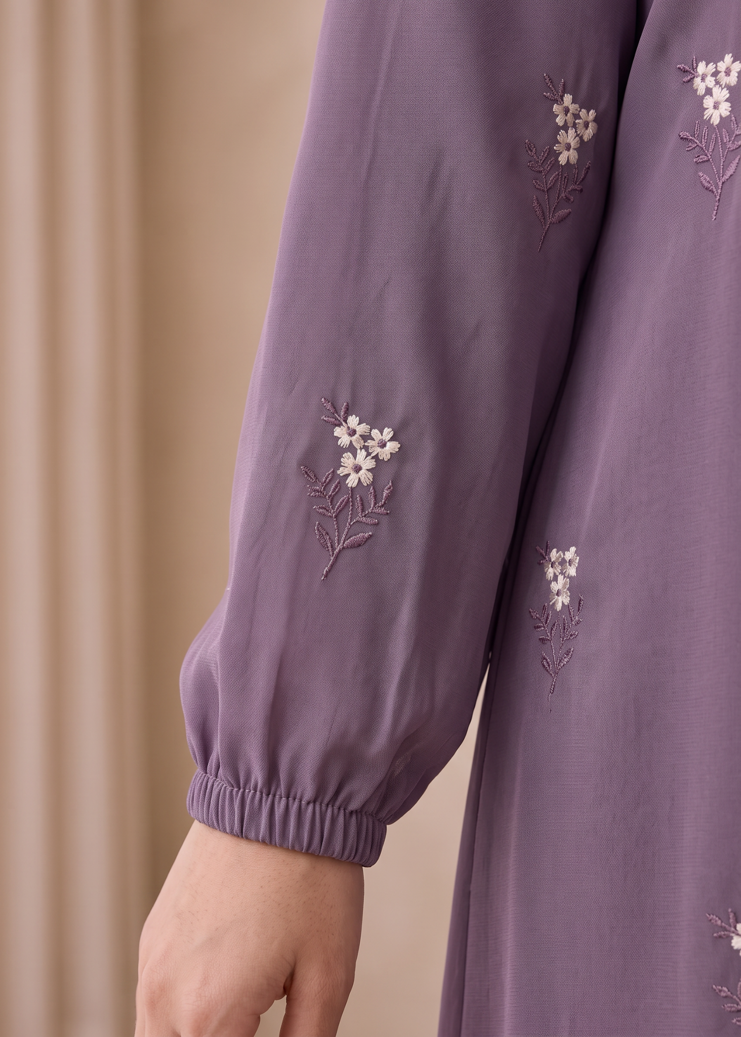 nidha Abaya in Heathered lilac