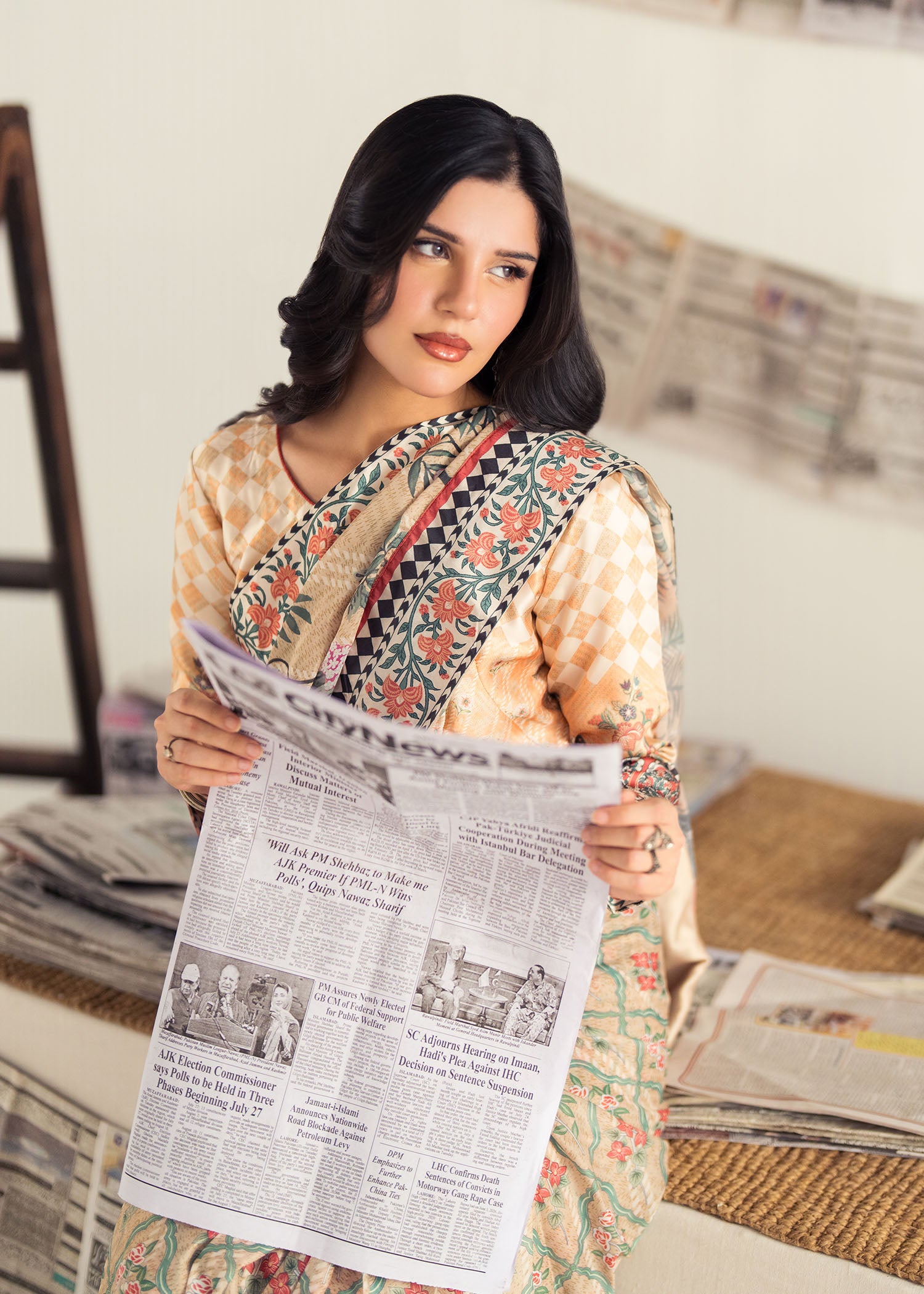 silk Saree in Beige