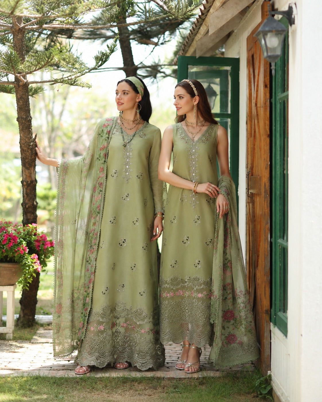 Noor Eid Printskhas Lawn – D12 – Mint Reverie