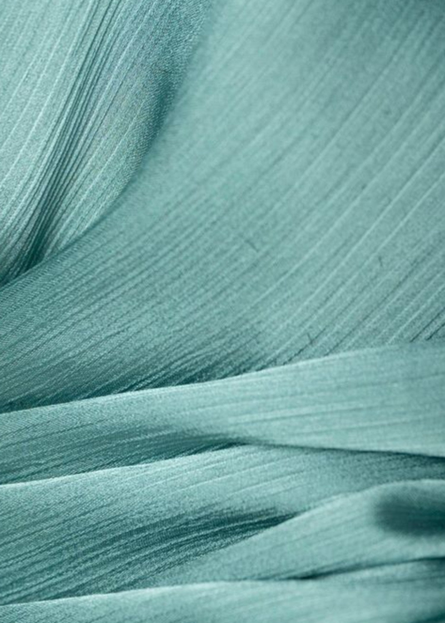 satin crepe Hijab in Sea green