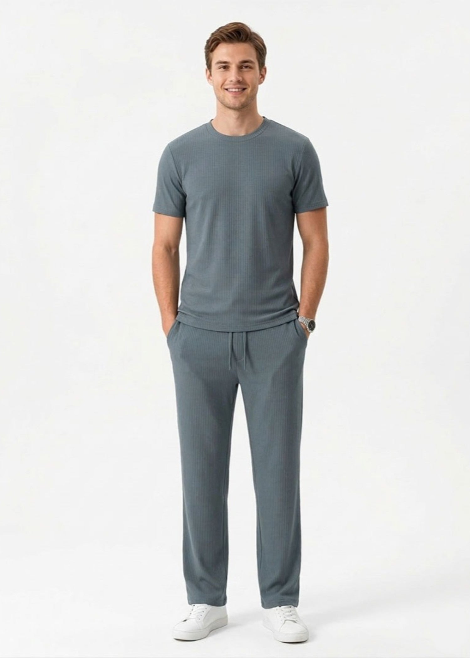 cotton Tracksuit in Grey by Topco.Pk