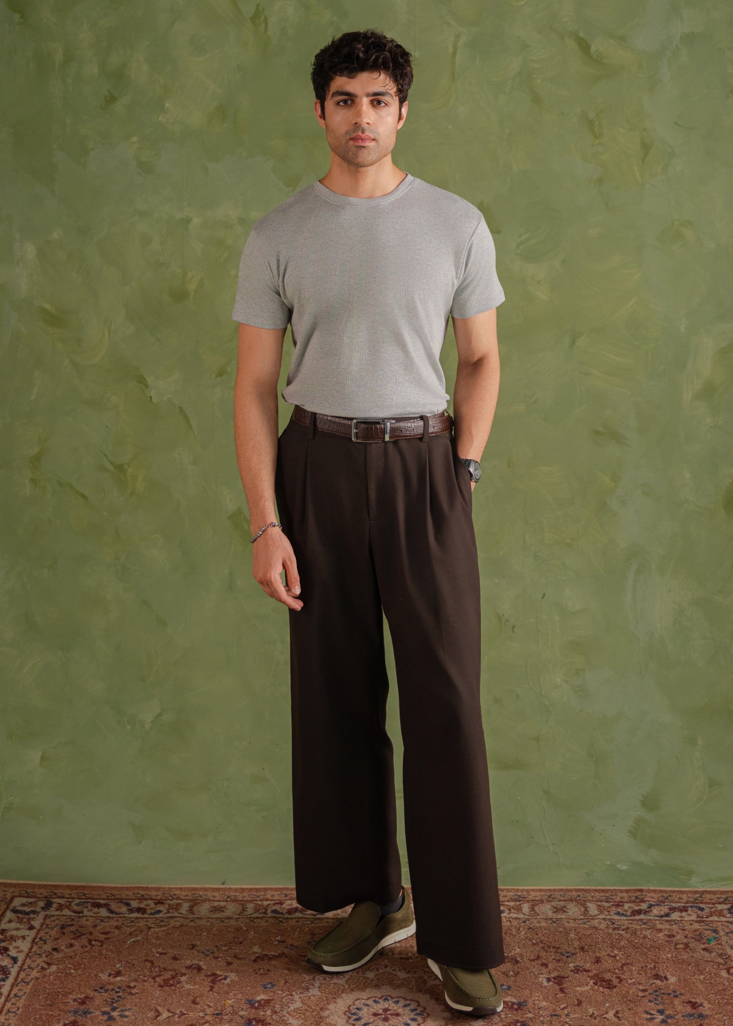 cotton T Shirt in Light grey