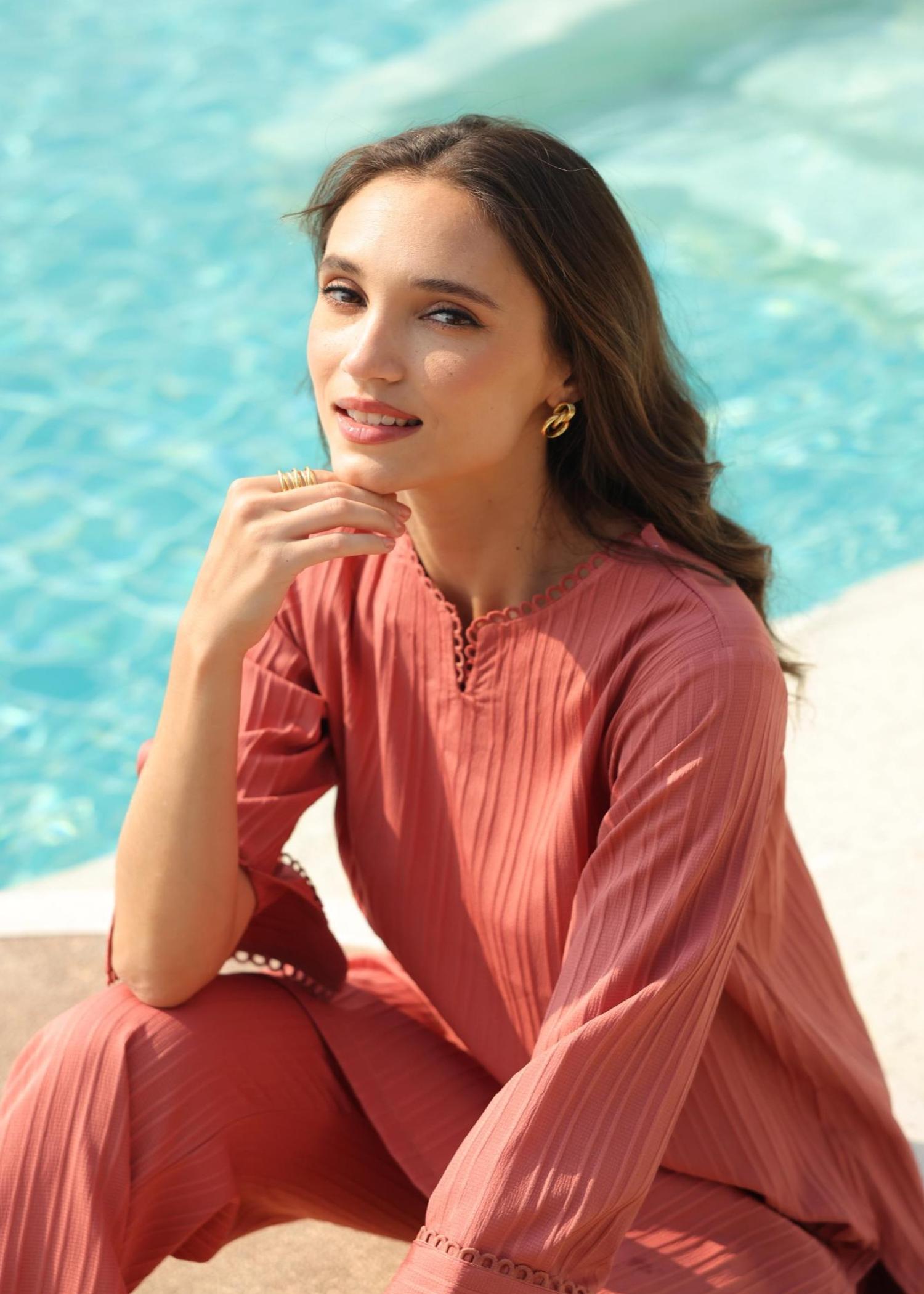cotton Co Ord Sets in Taffy pink