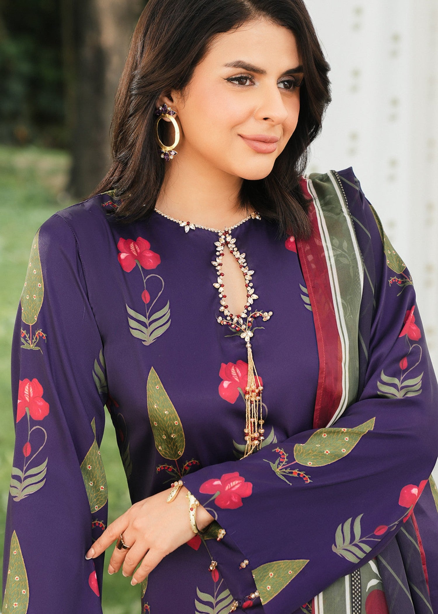 silk Kurti in Blue