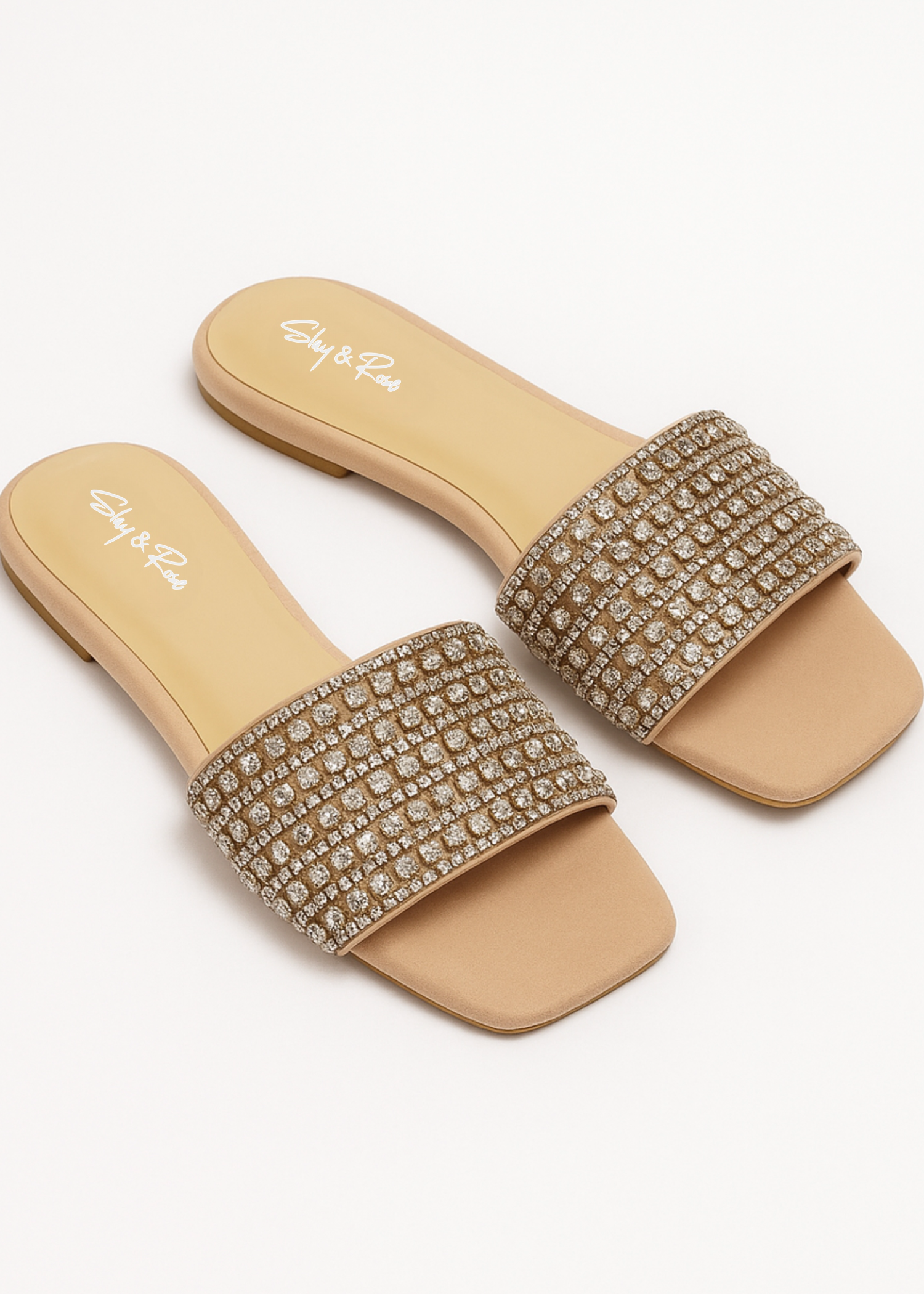 Slides in Gold by - High Quality Women Slides XSU0562