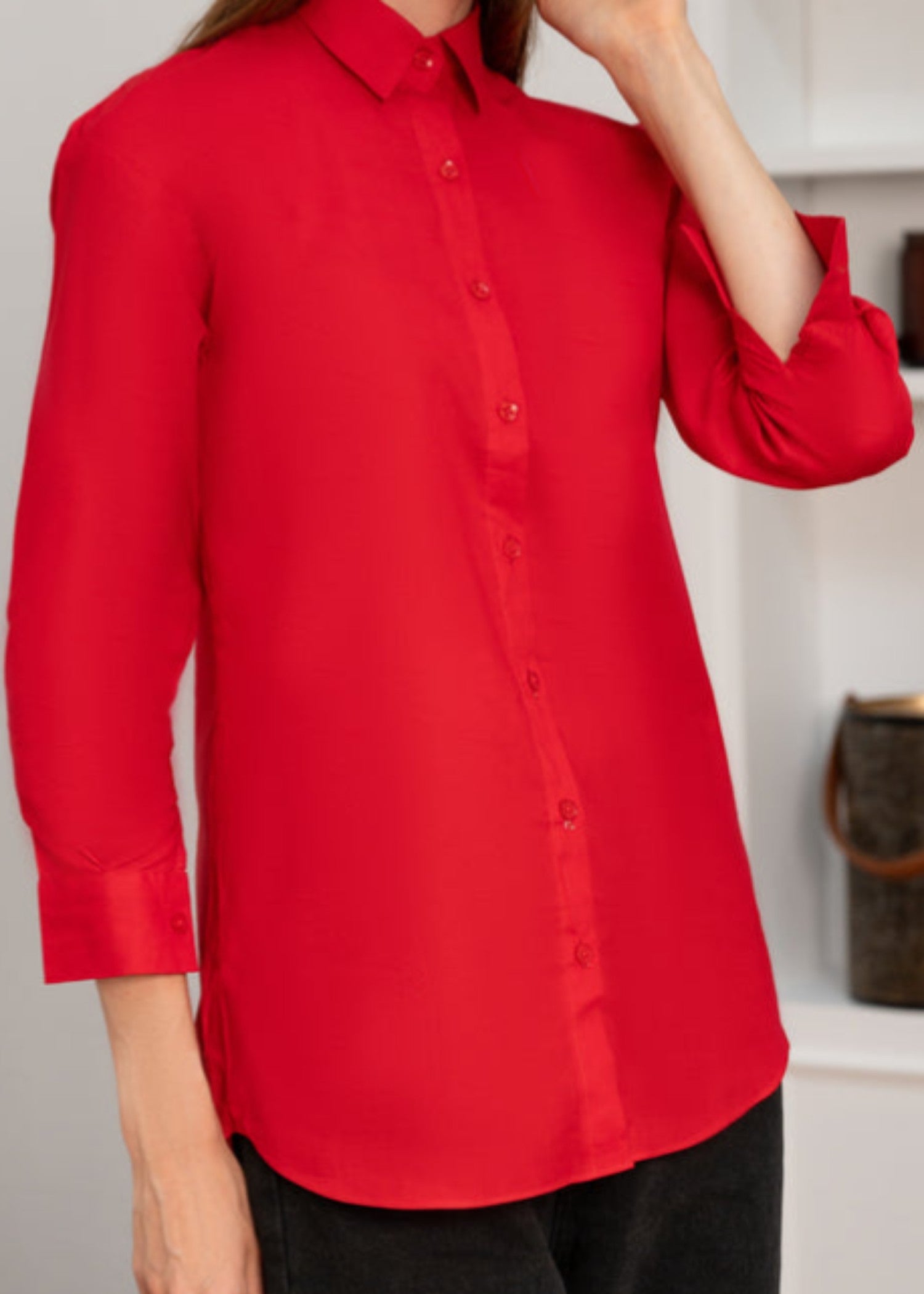 cotton Formal Shirt in Red