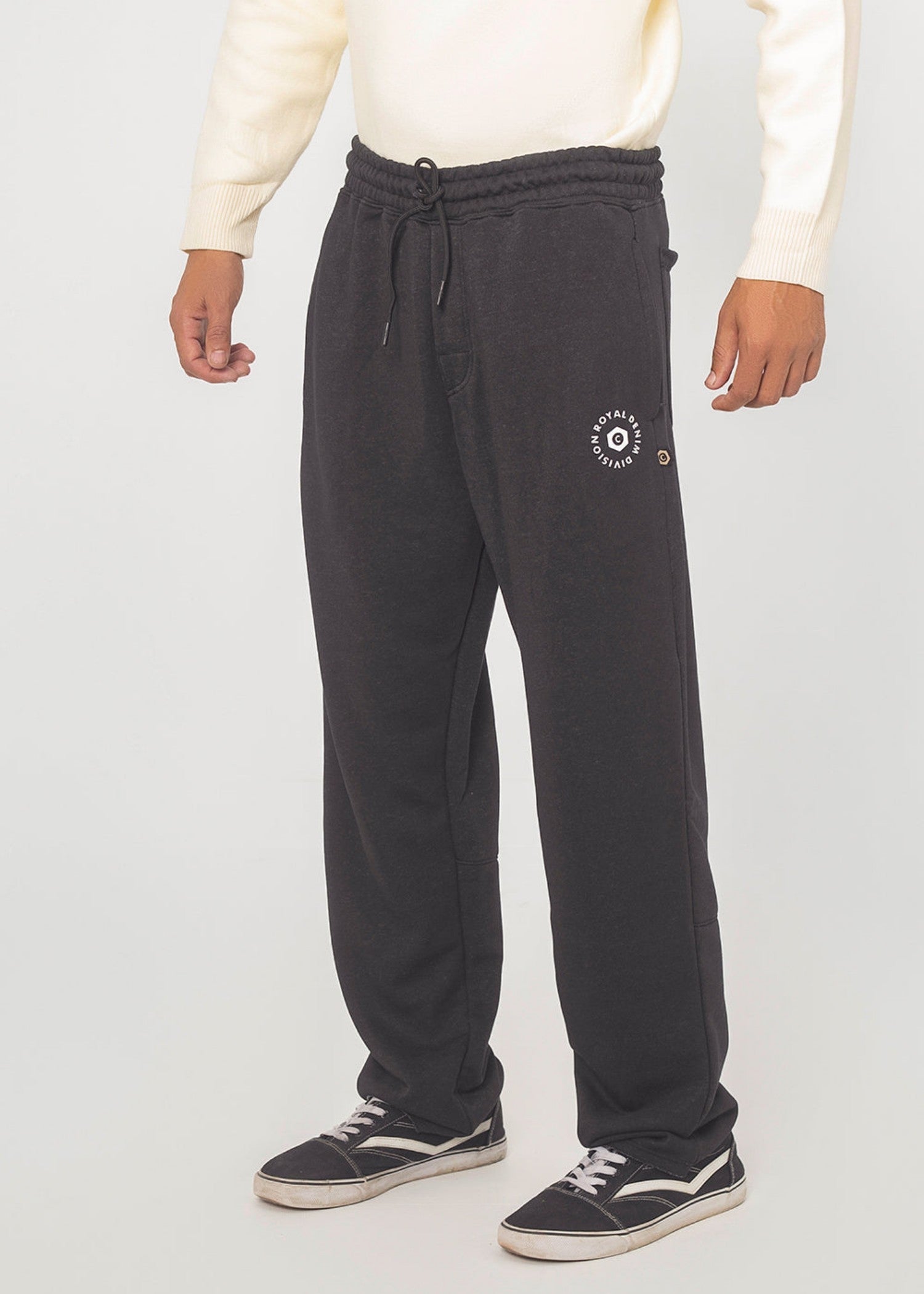 terry Trousers in Charcoal black