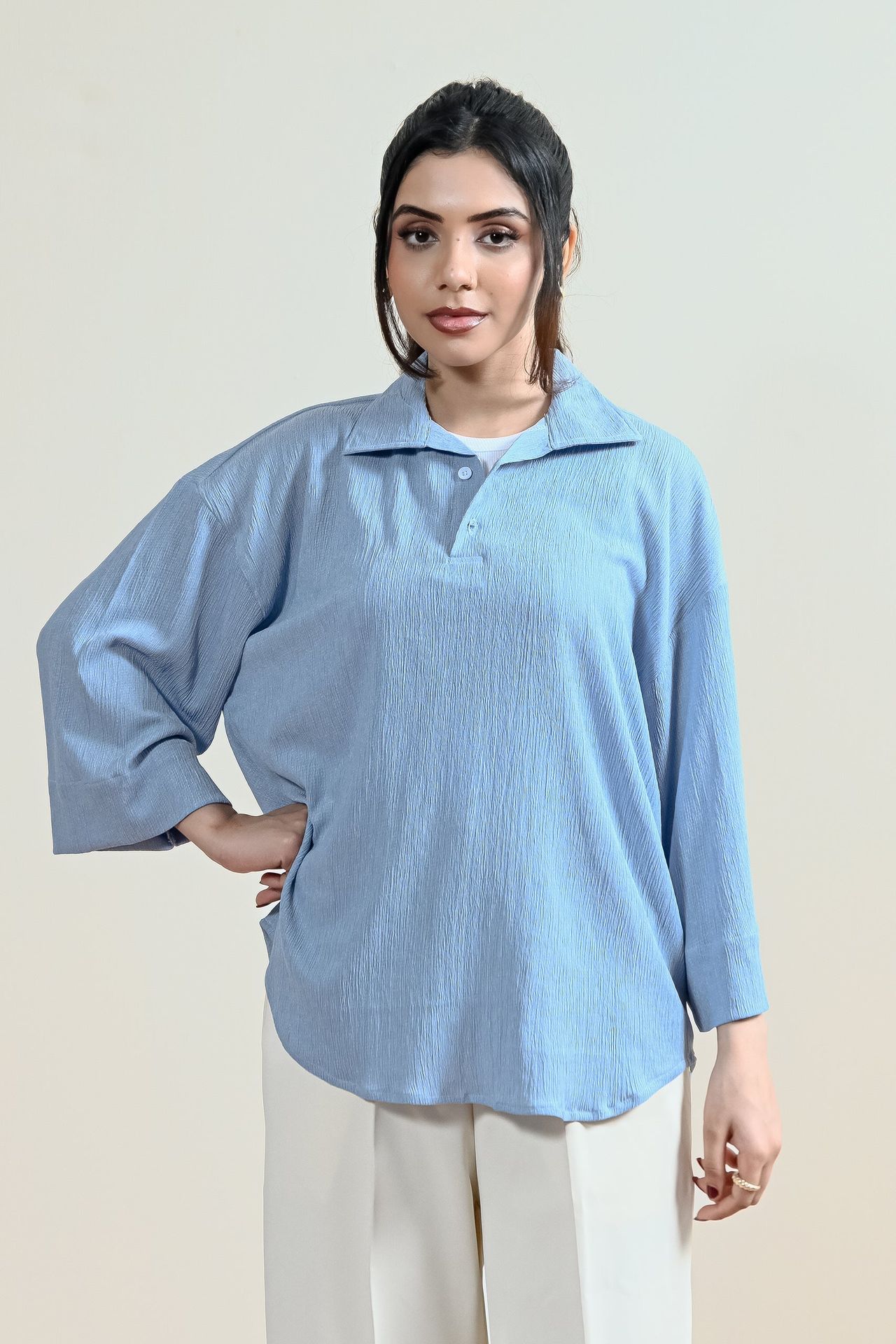jacquard Tunic in Sky blue