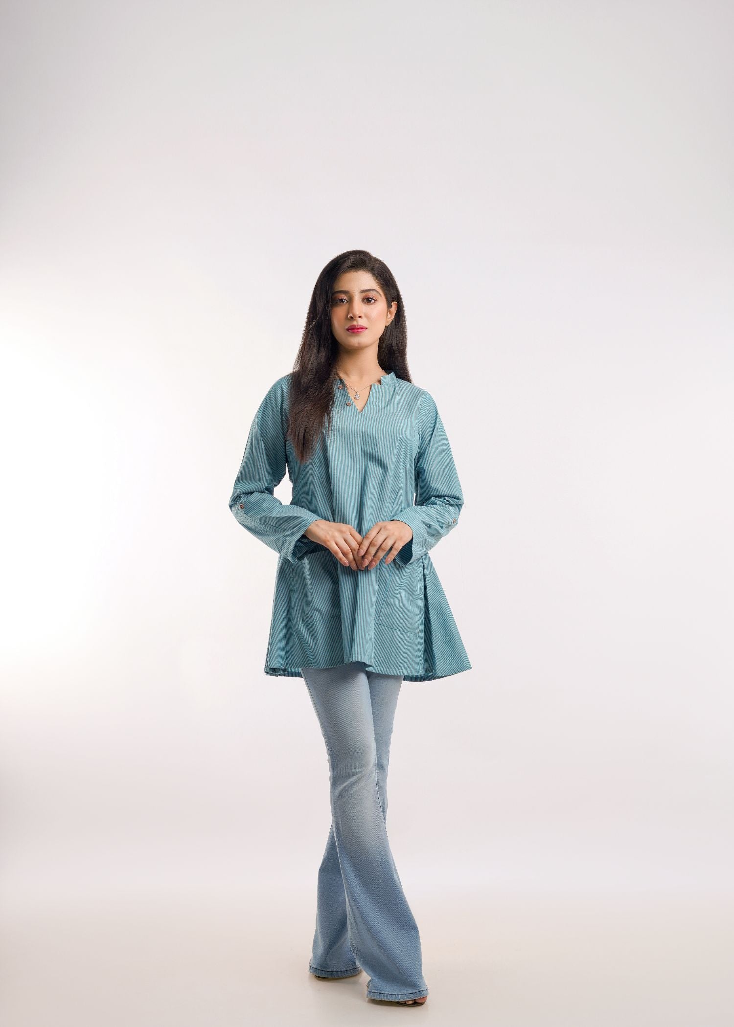 cotton Tunic in Aquamarine