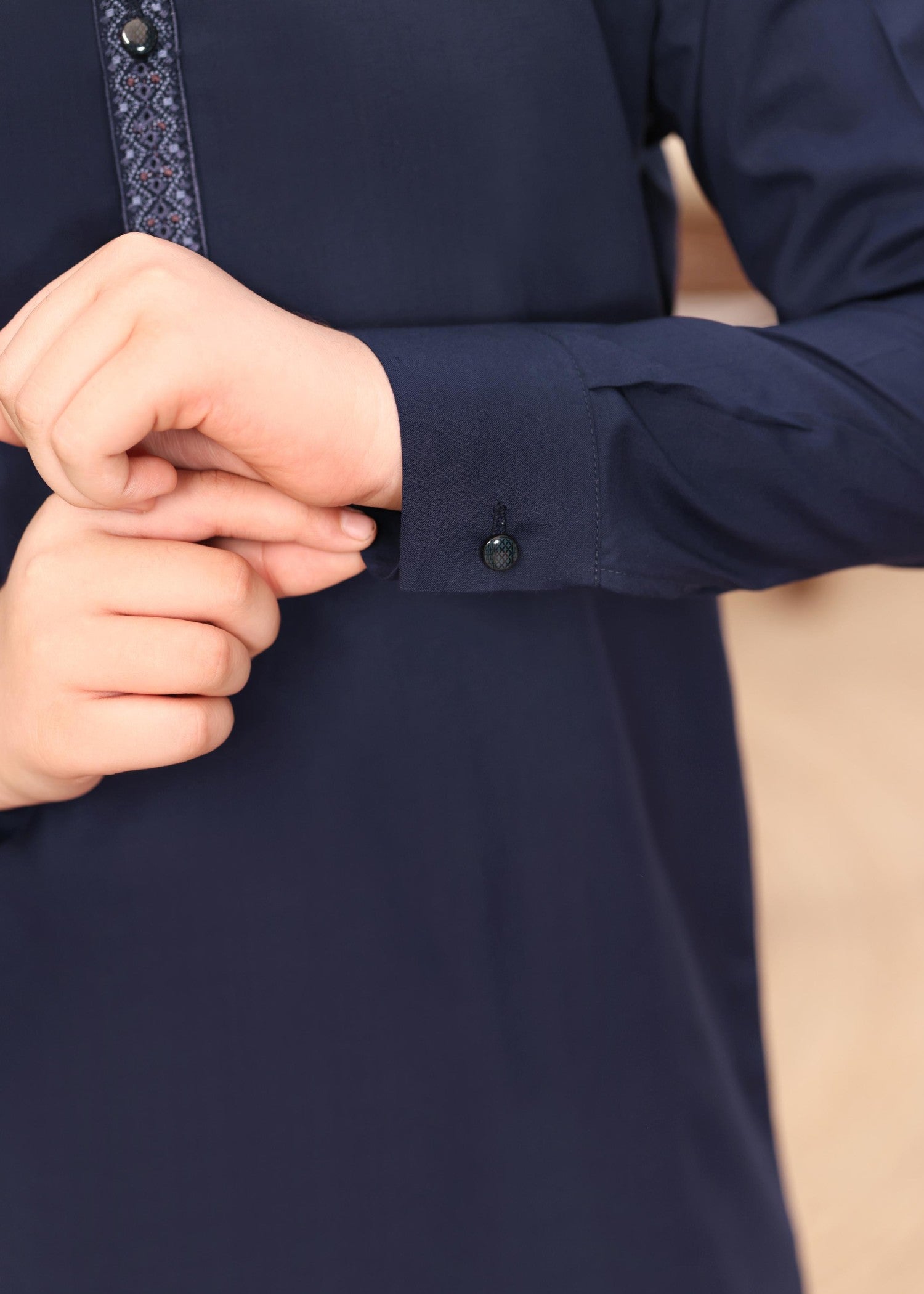 wash & wear Kurta Set in Navy blue