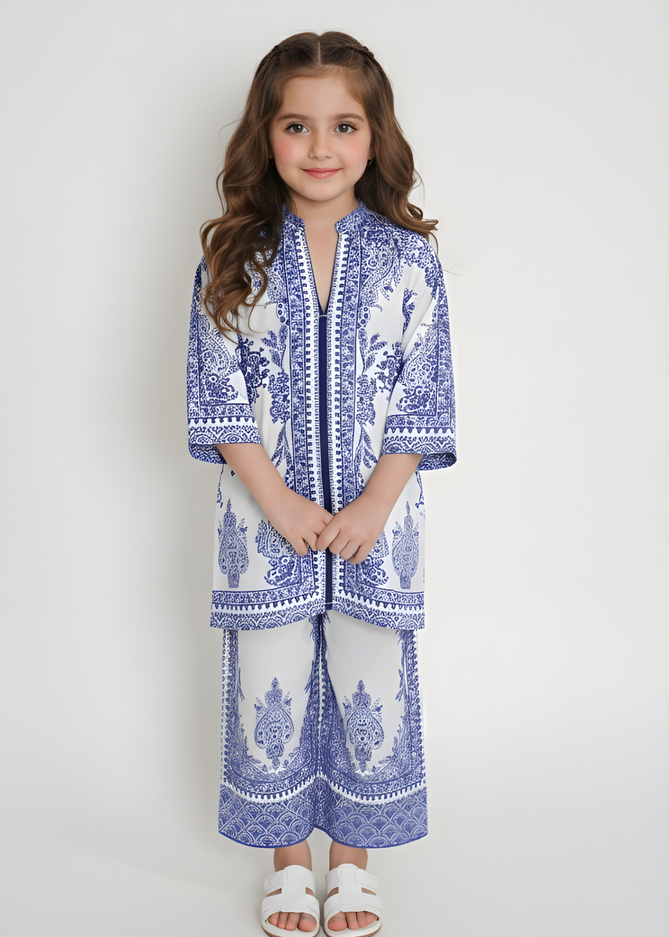 Co Ord Sets in White, sapphire blue